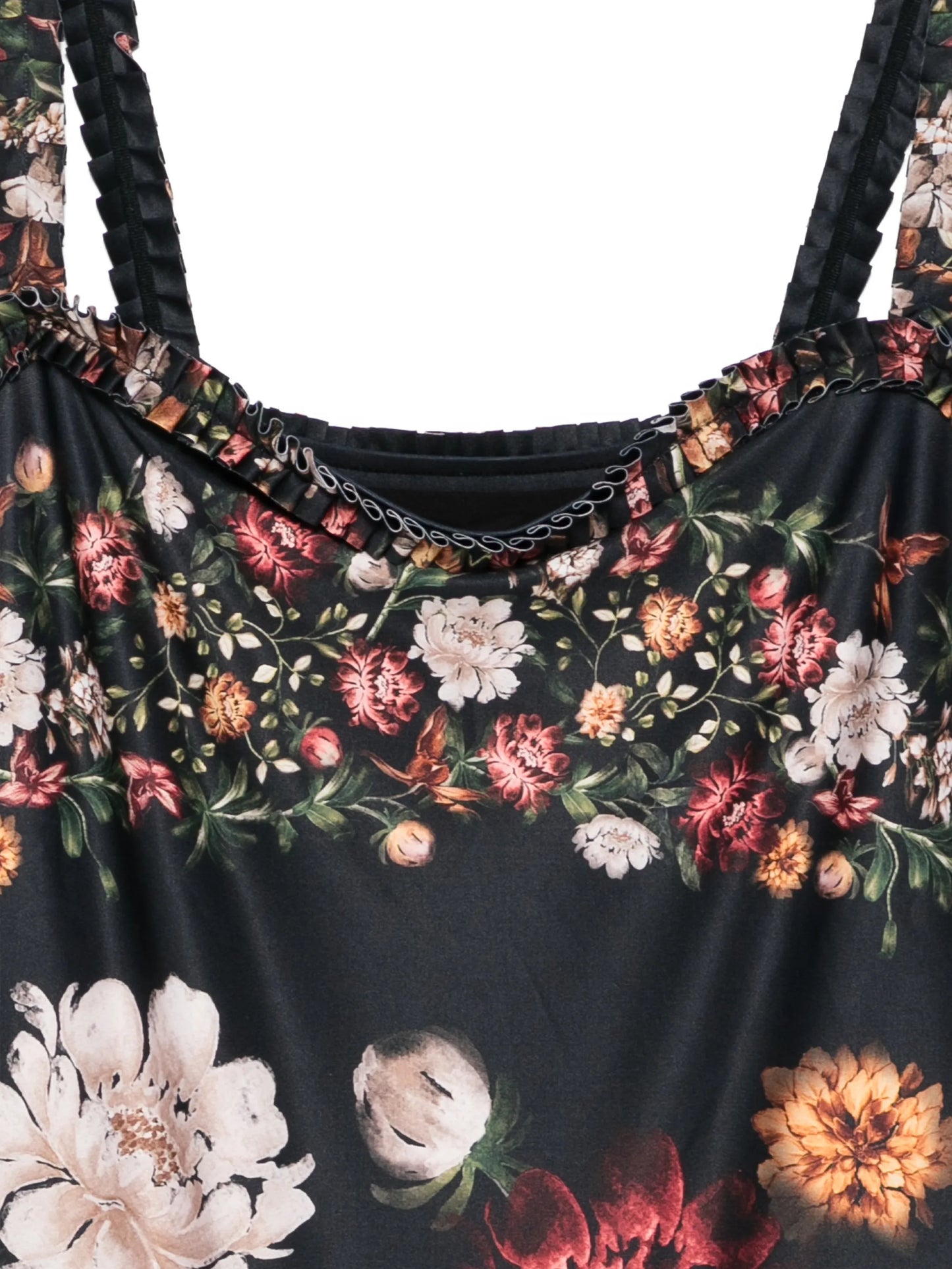 Limon Paramo ruffled-floral swimsuit