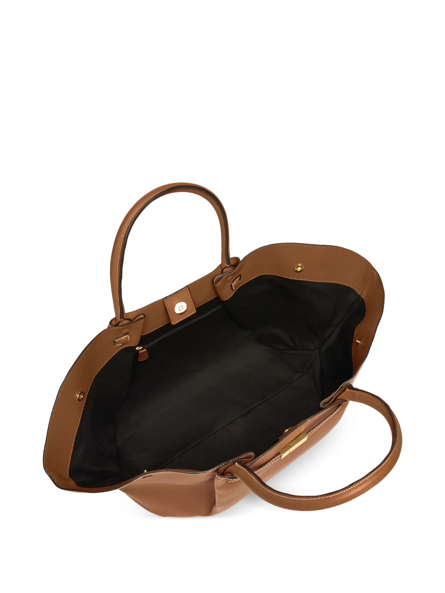 The New York contrast-stitching leather tote bag