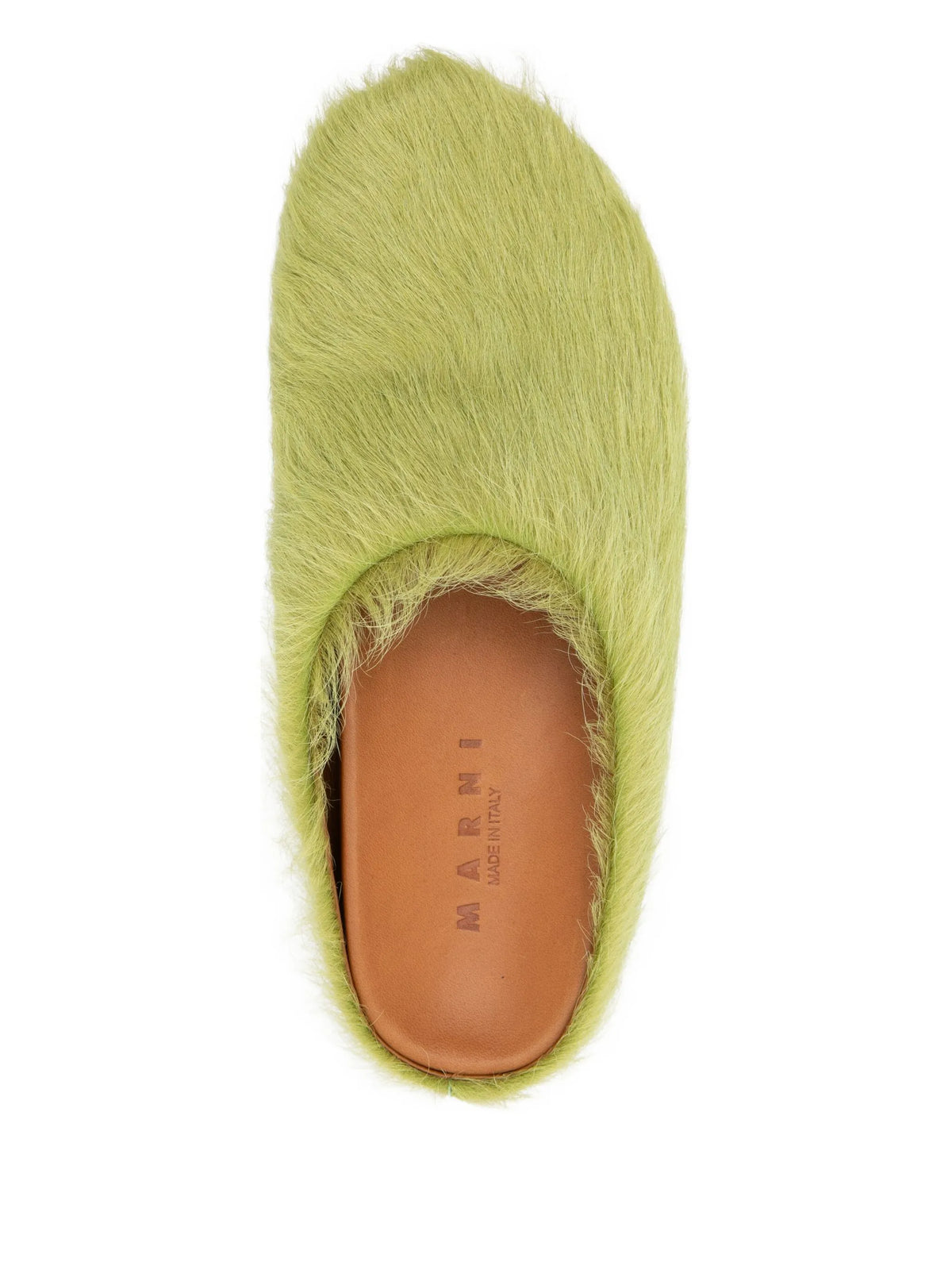 long haircalfskin Fussbett sabots