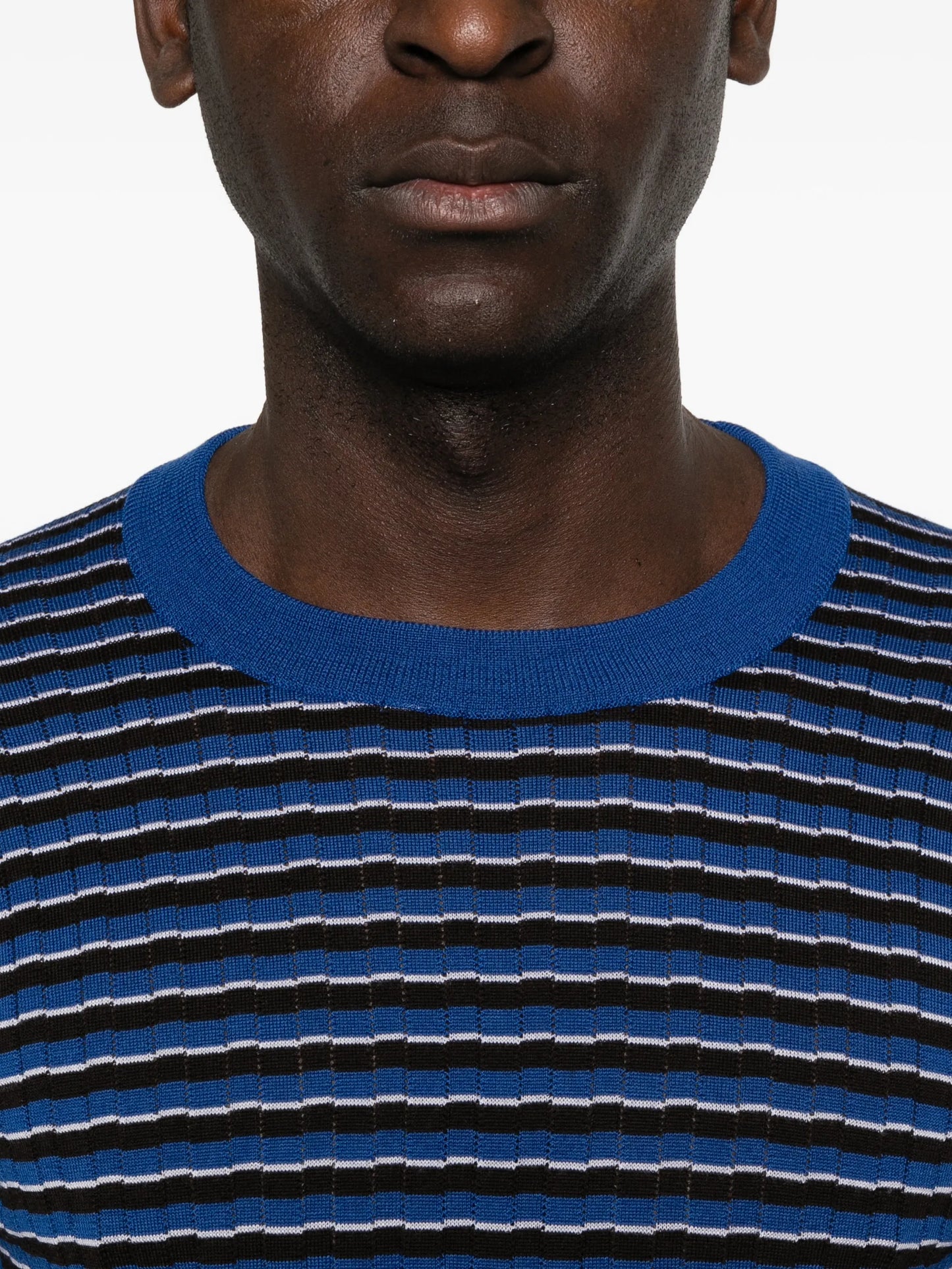 x John Smedley striped T-shirt