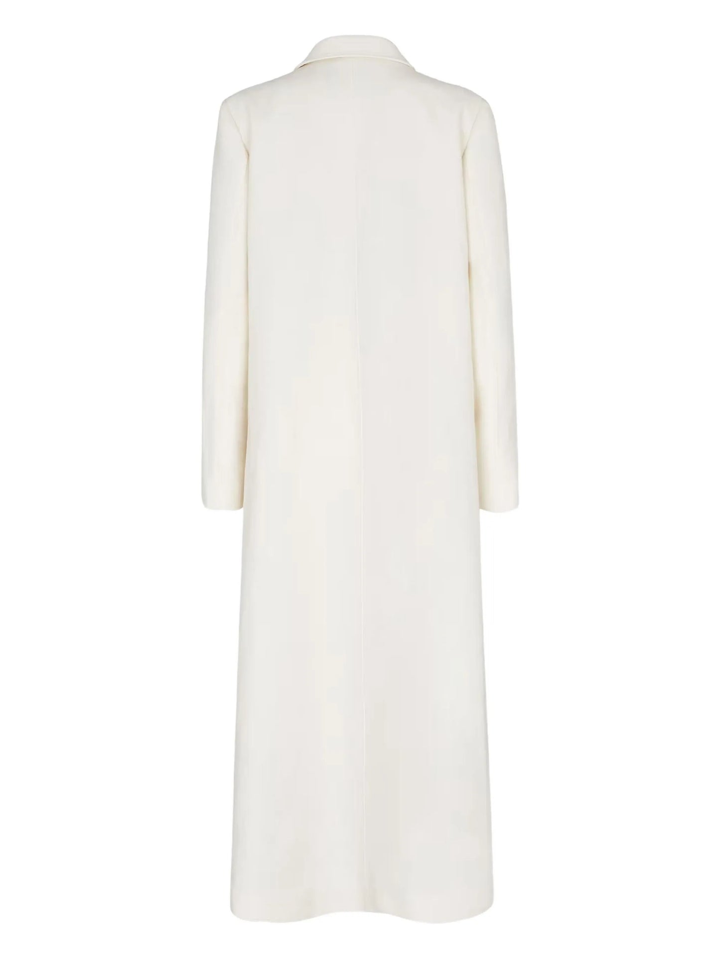 linen single-breasted coat