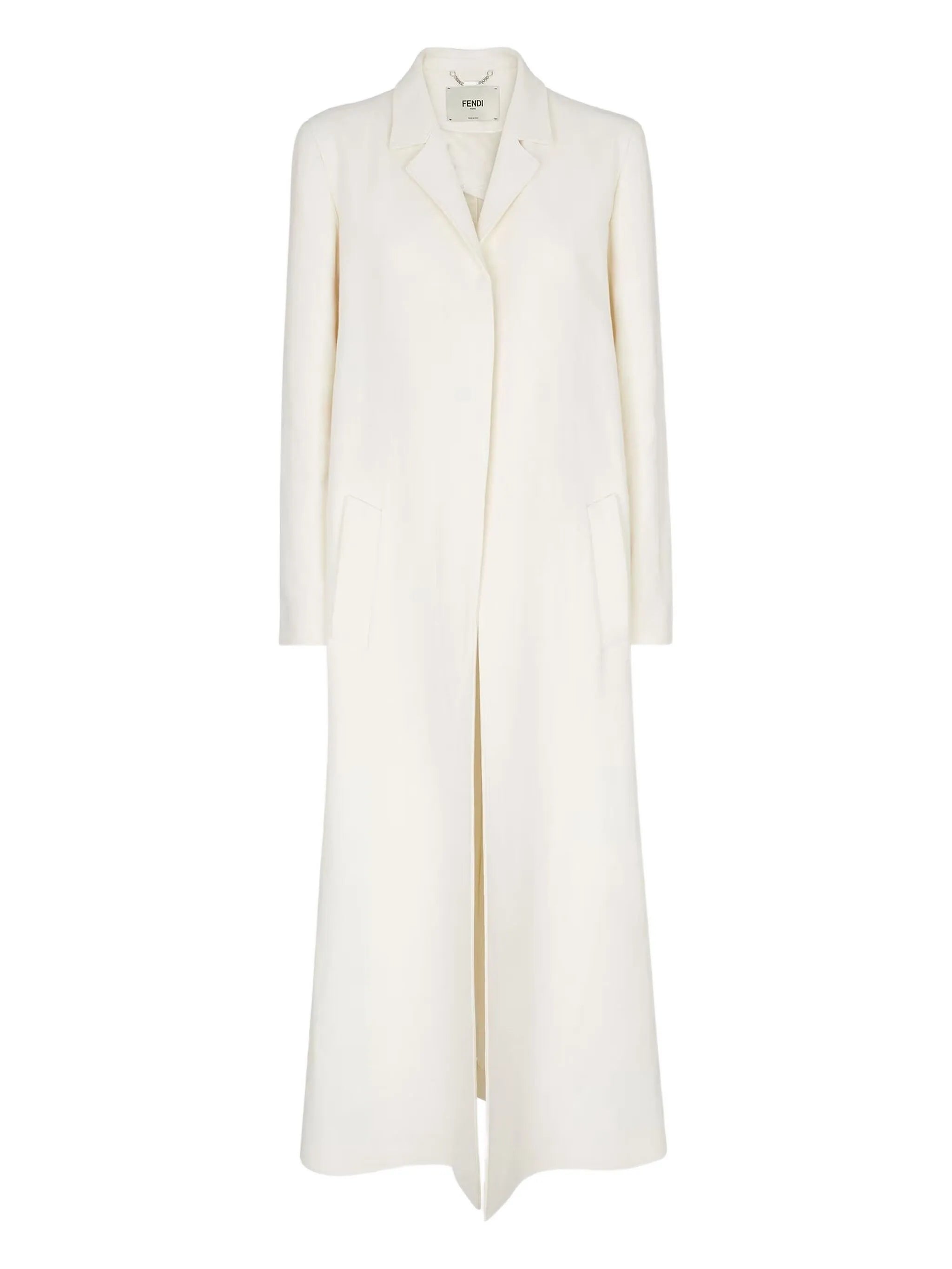 linen single-breasted coat
