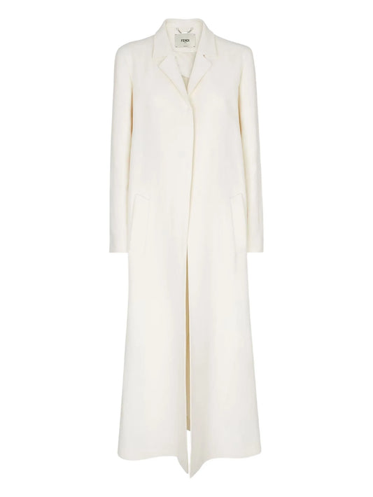 linen single-breasted coat