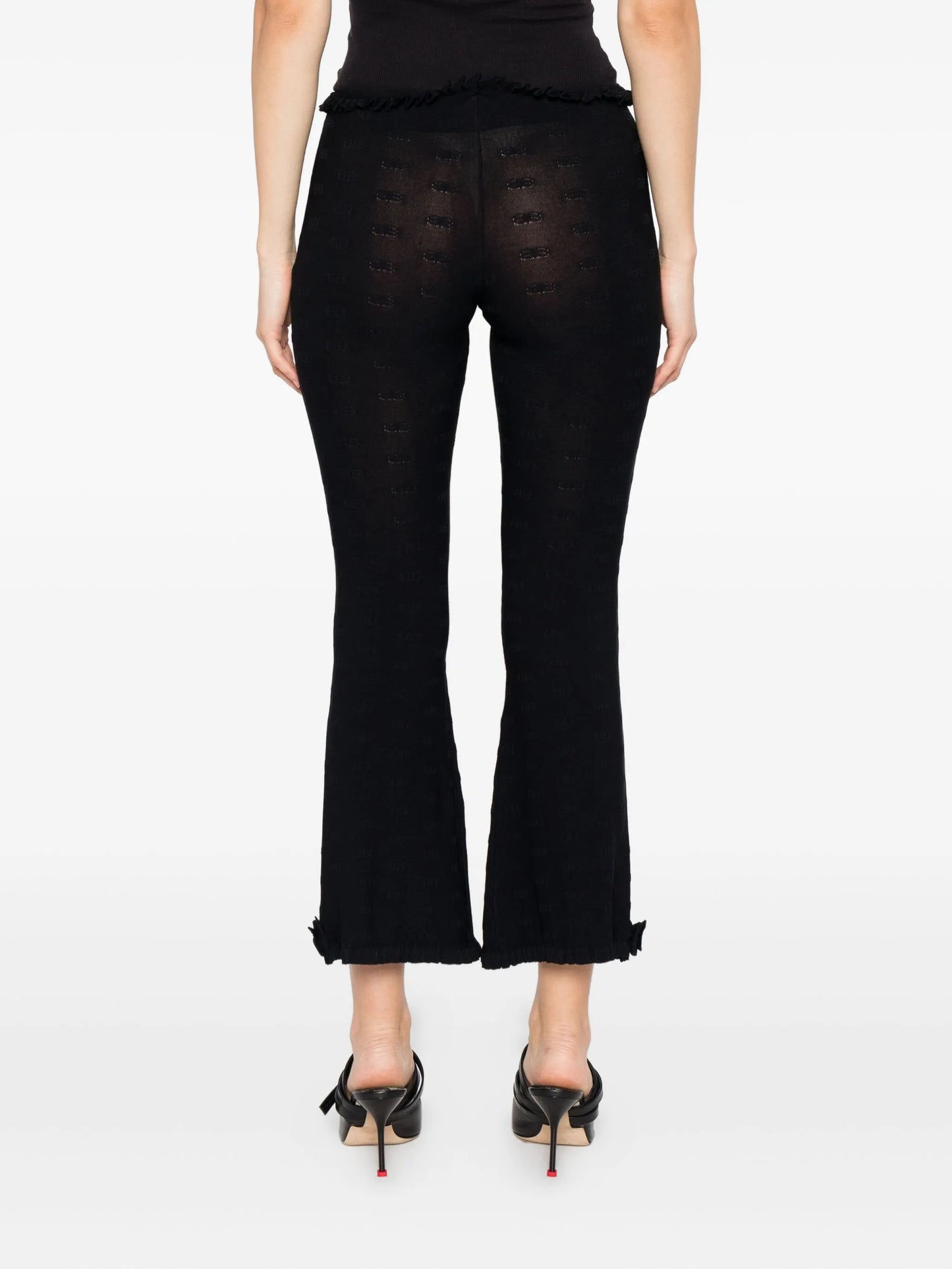 bow ruffled trousers