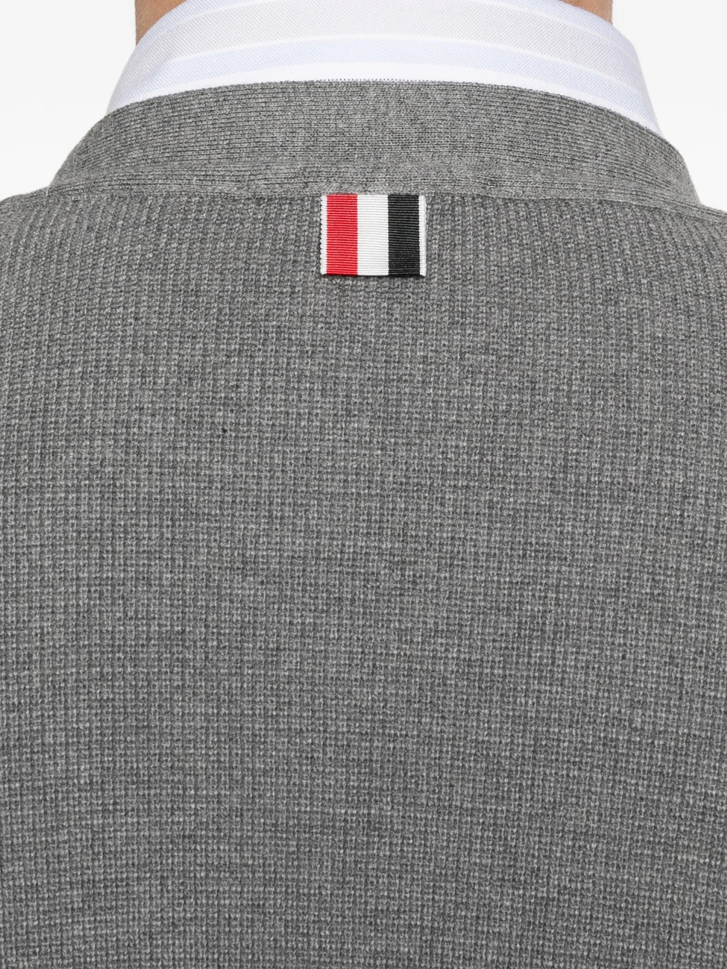 4-bar intarsia cardigan