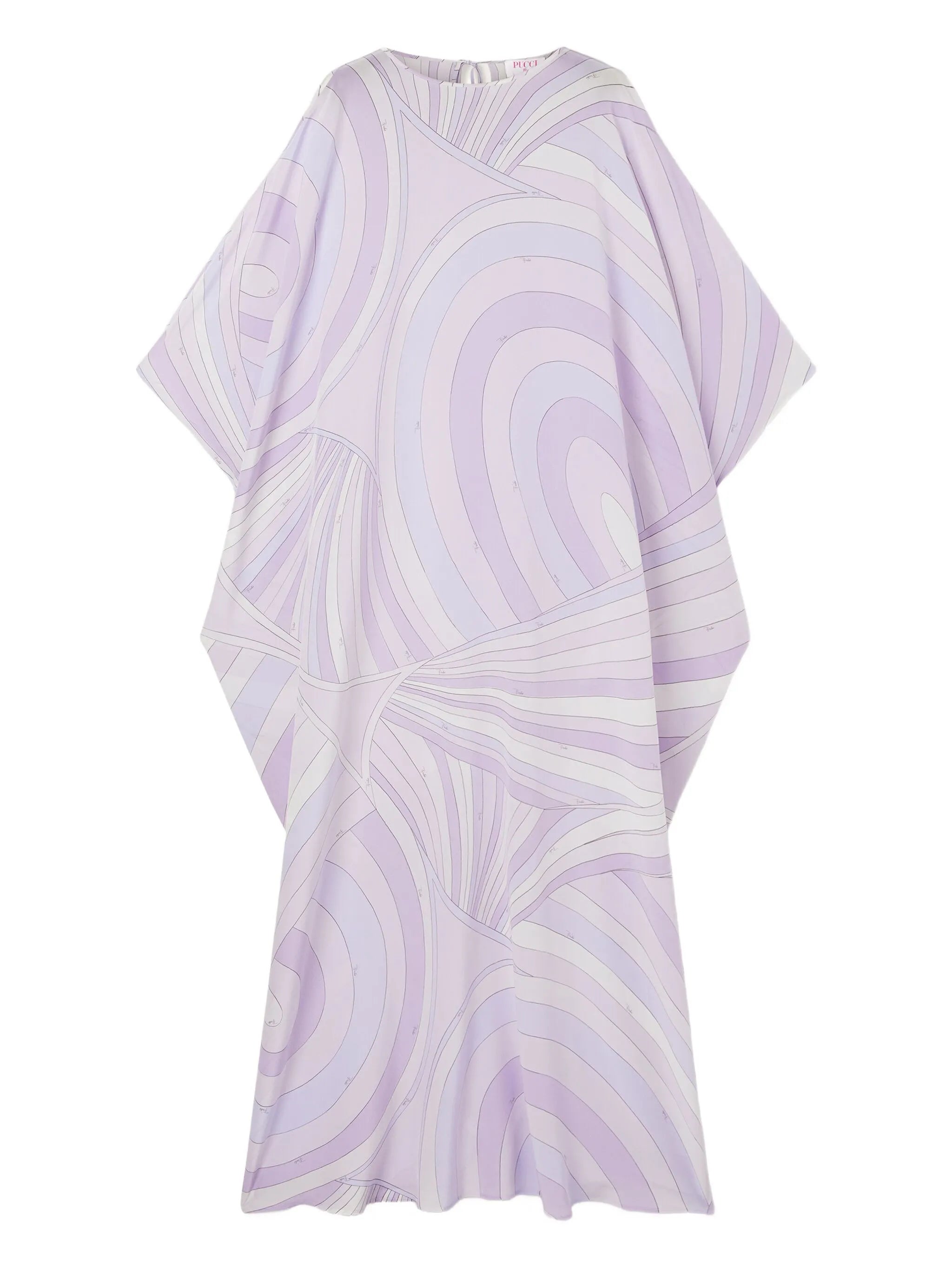 wave-print kaftan