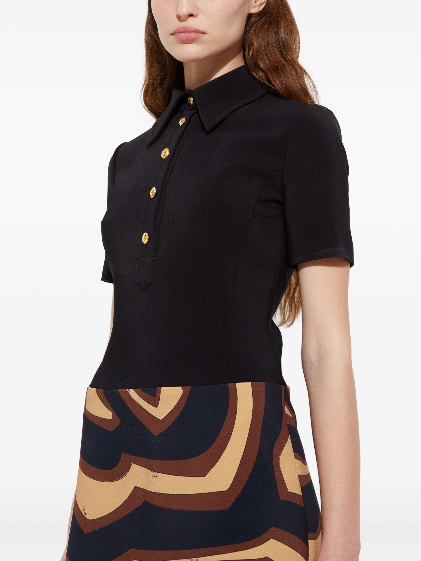 Labirinto print short dress