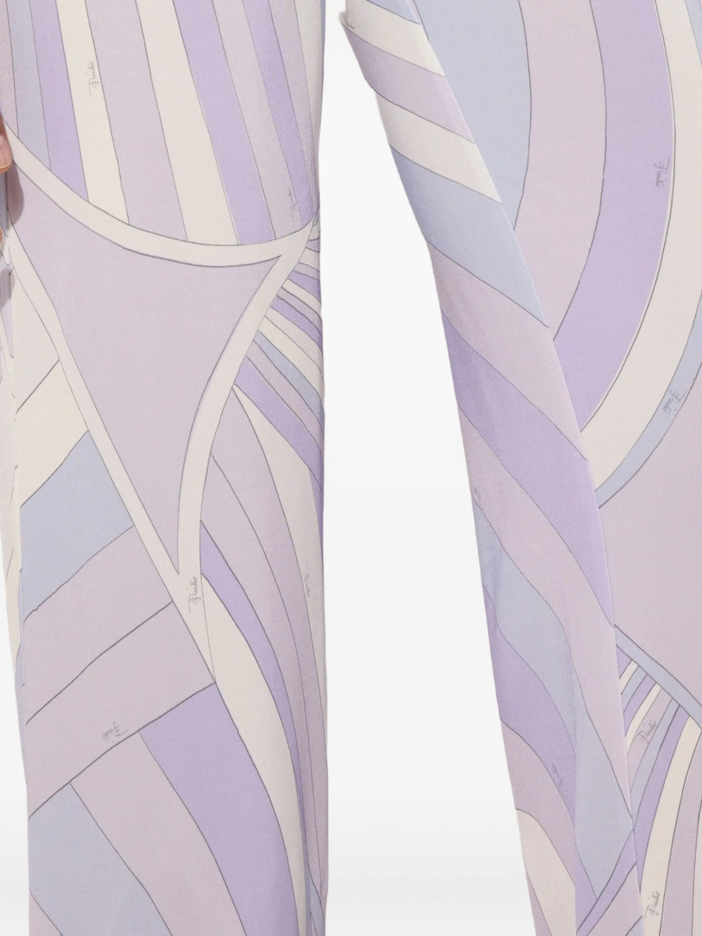 Iride print straight trousers