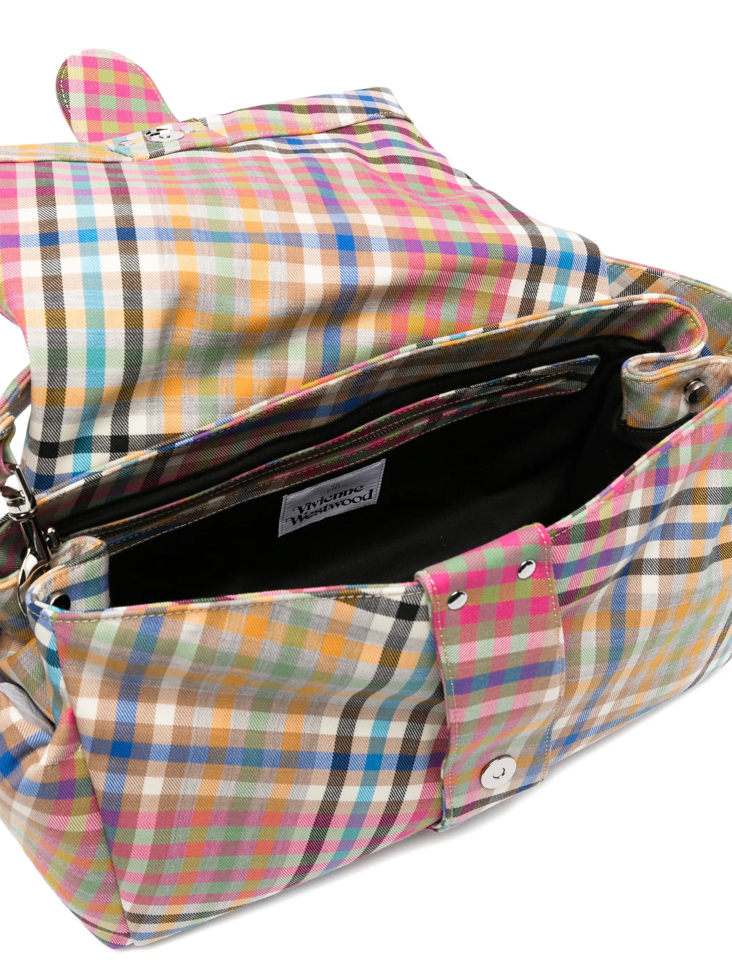 XL Hazel Treasure heather check buckle tote bag