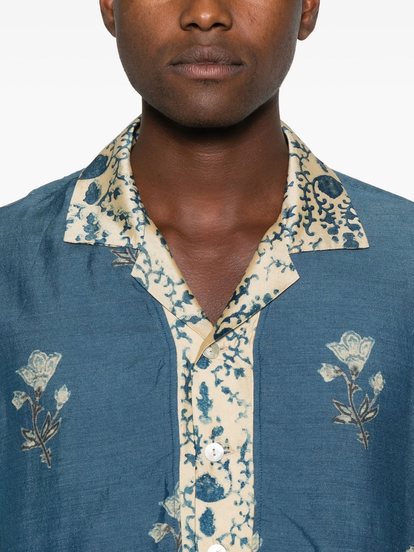 floral-print shirt