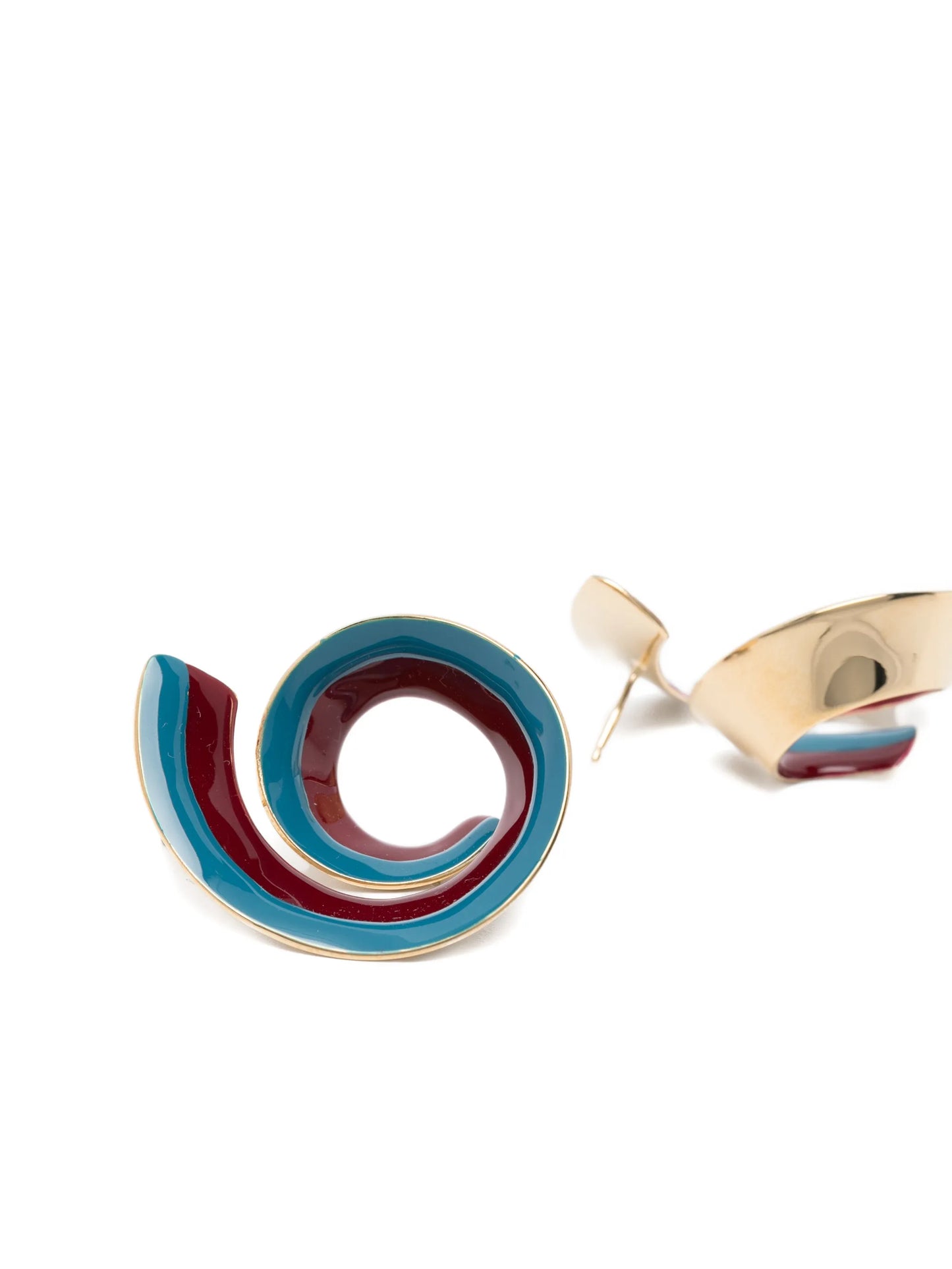 enamel spiral earrings