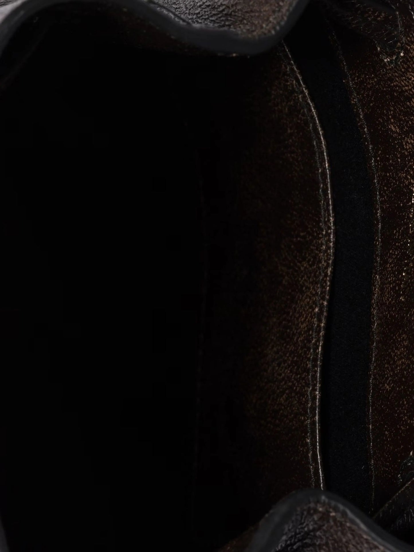 aged-effect leather shoulder bag
