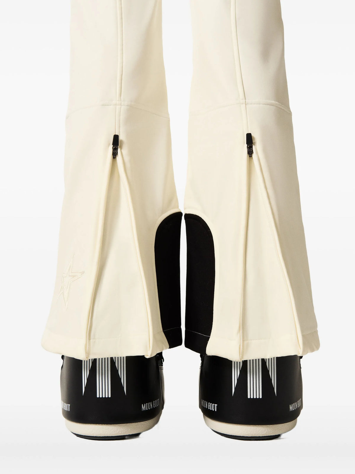 belted zip-up ski suit