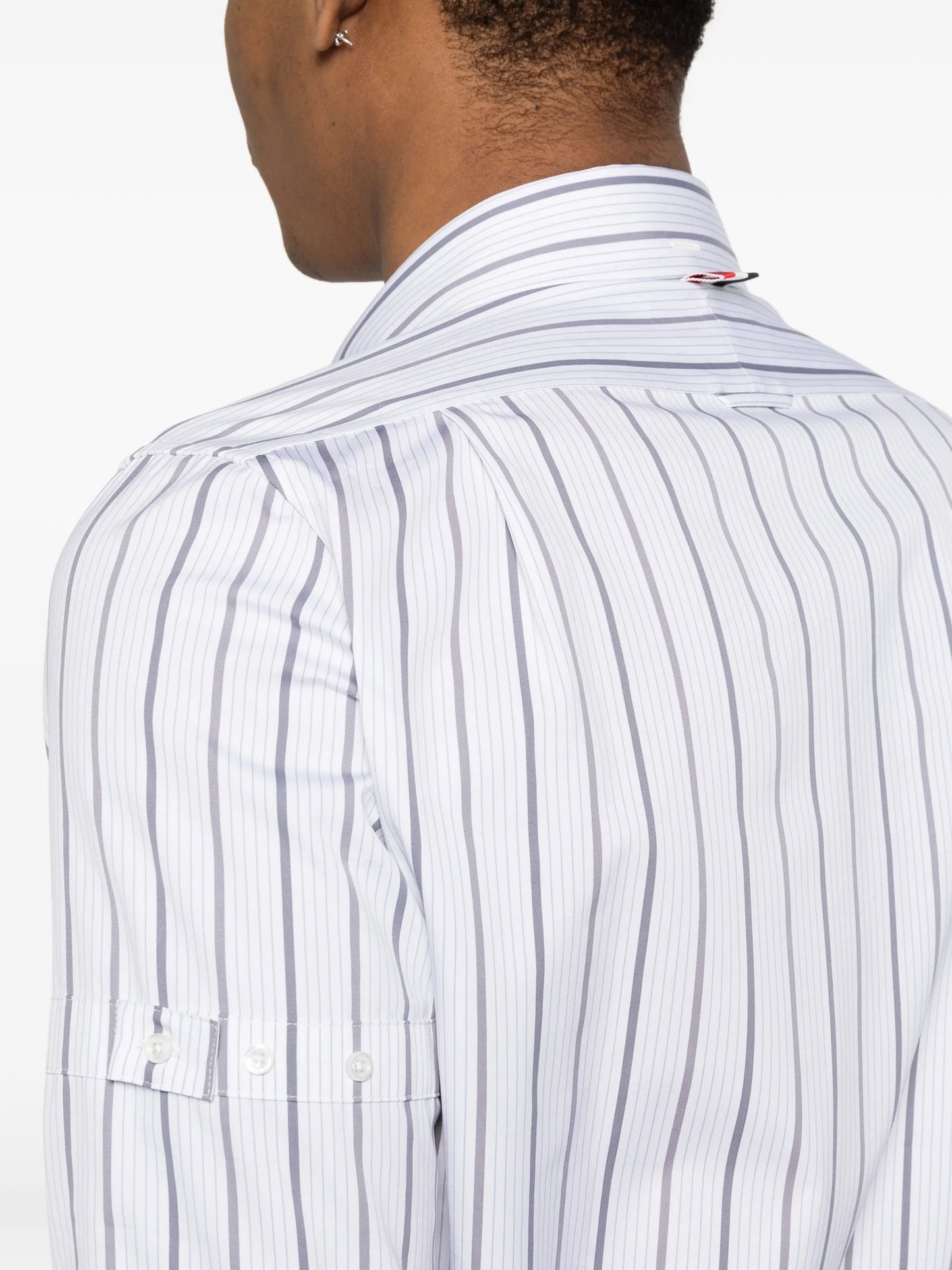 striped poplin armband shirt