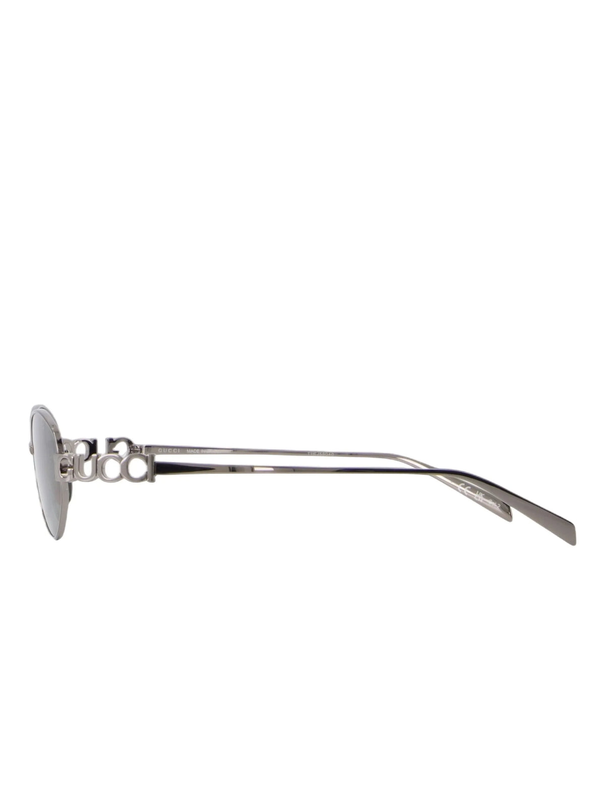 logo-plaque geometric-frame sunglasses