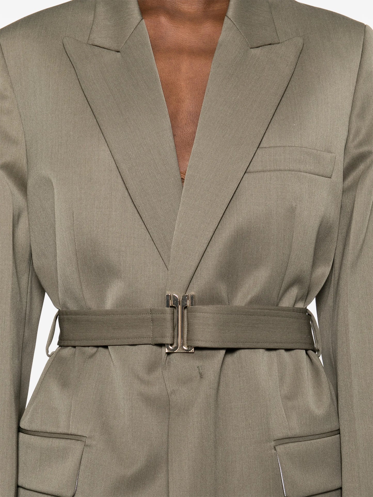 belted tailored jacket