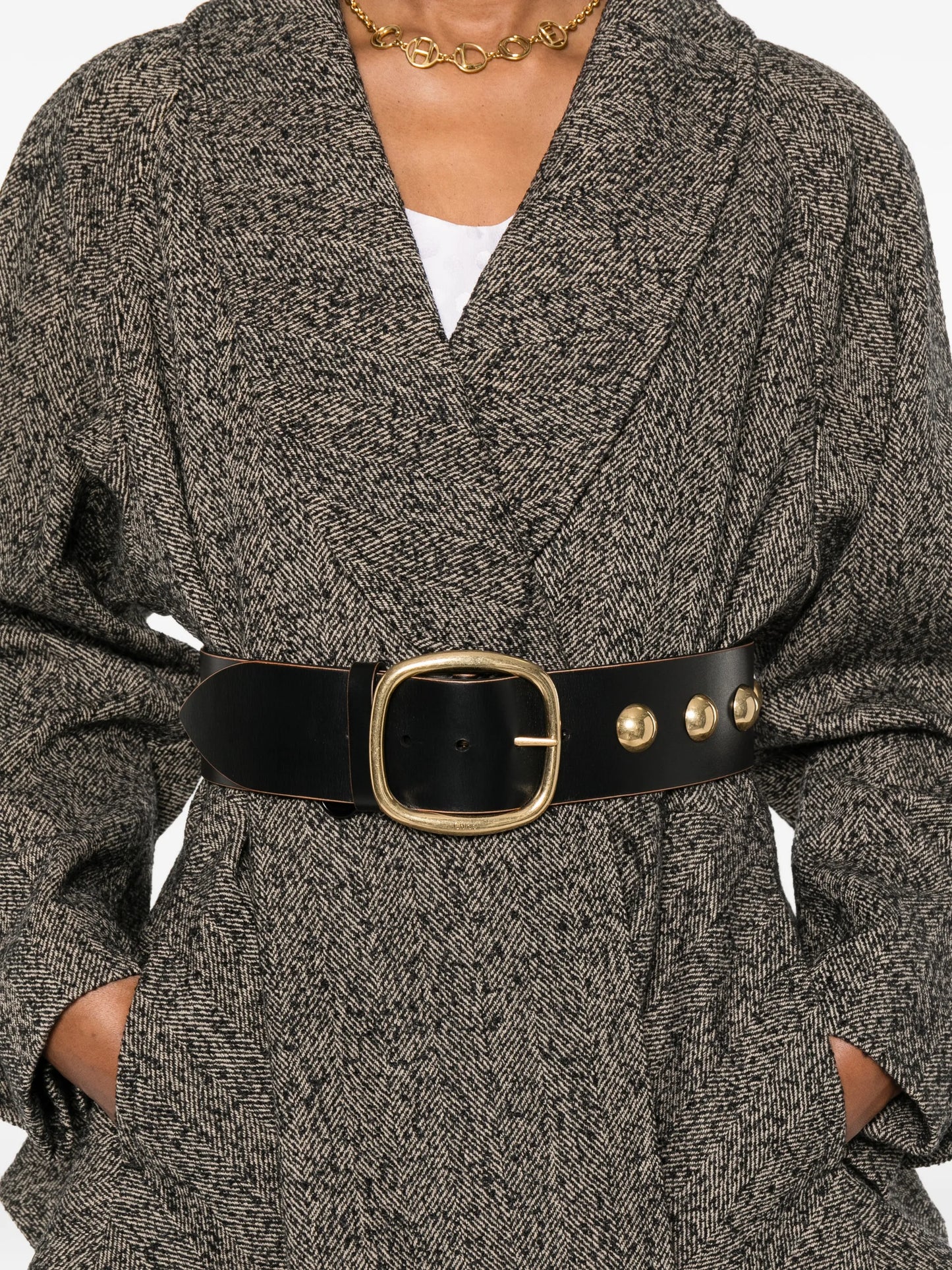 double-breasted flared jacket