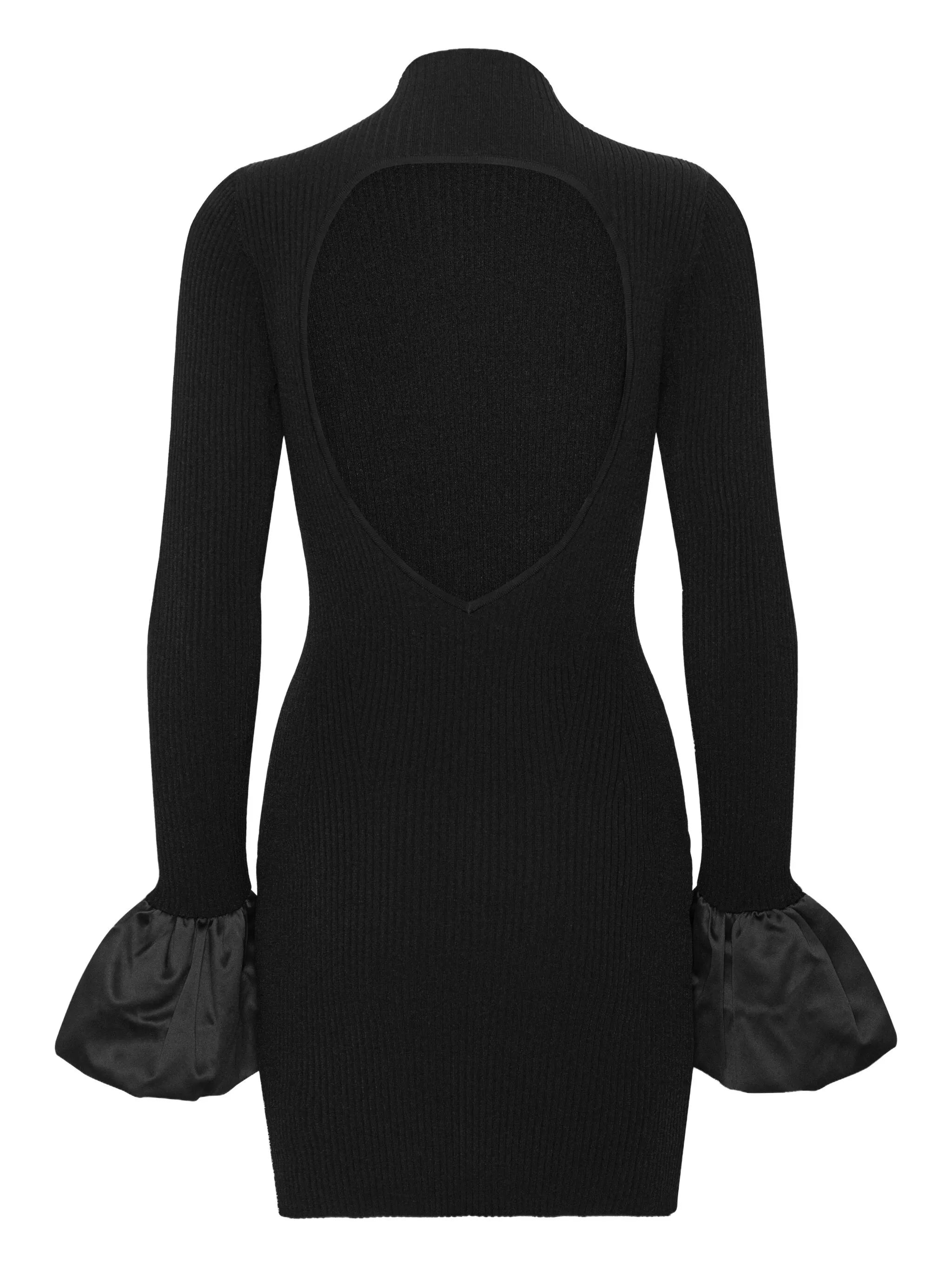 cutout knit mini dress
