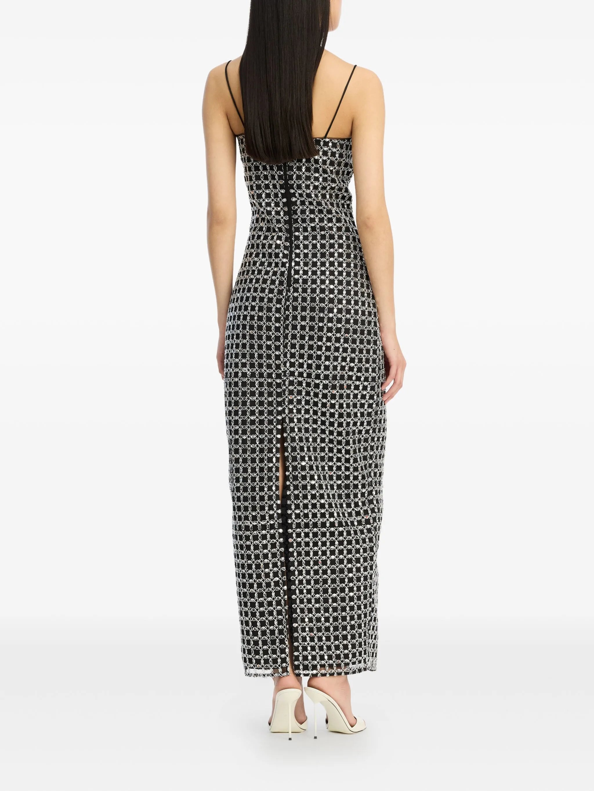 beaded slip maxi dress