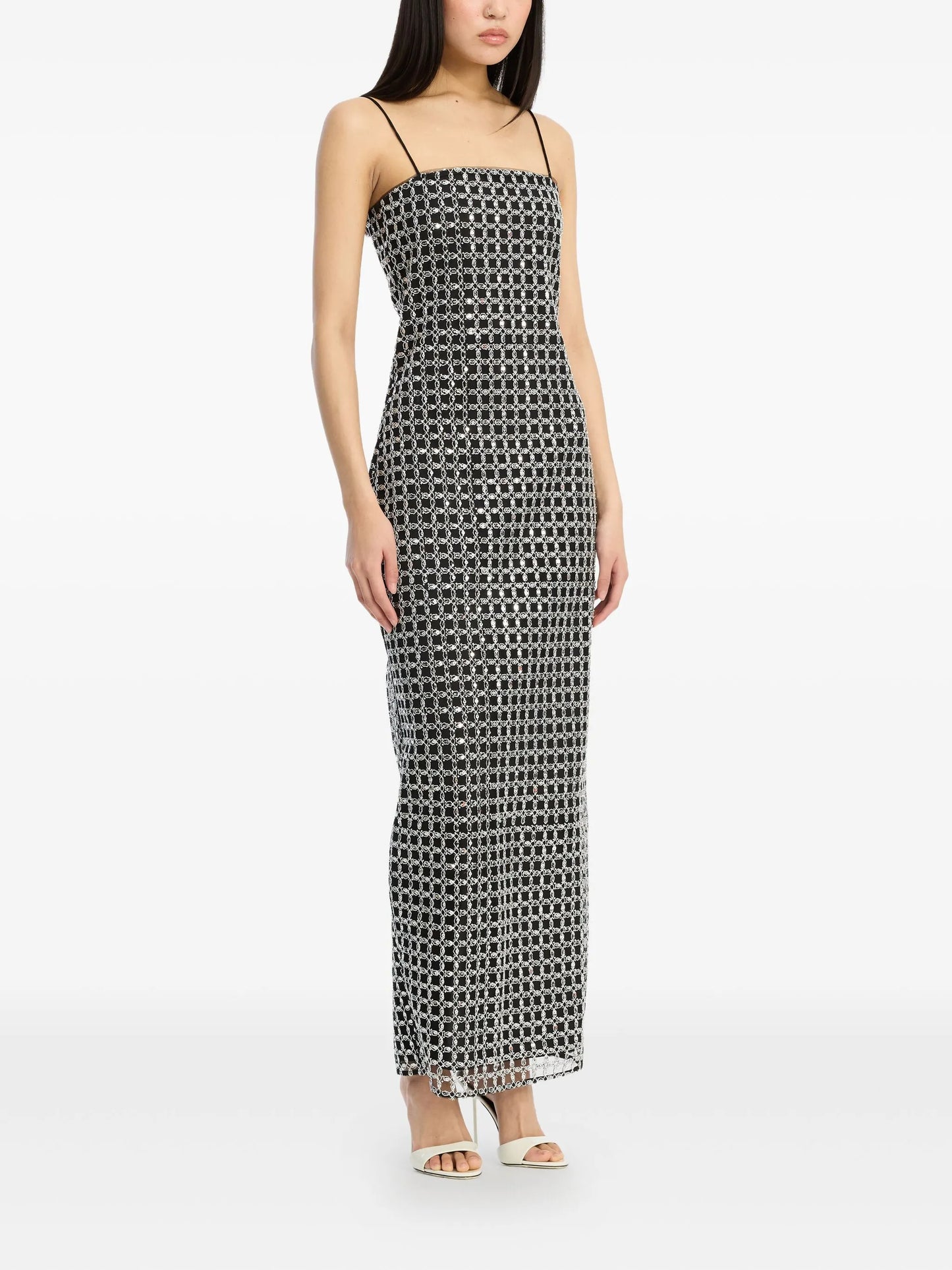 beaded slip maxi dress