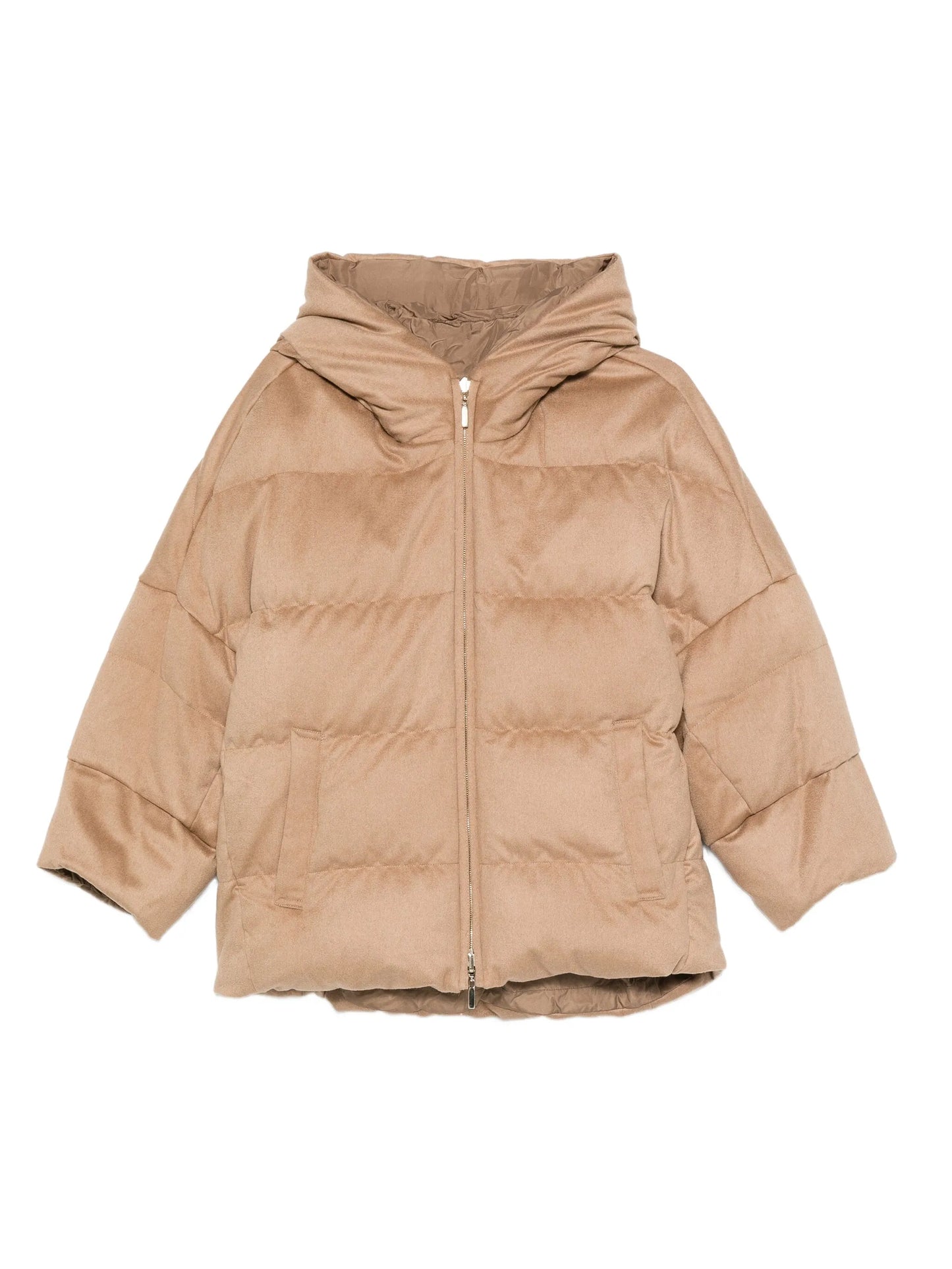 hooded zip-up coat