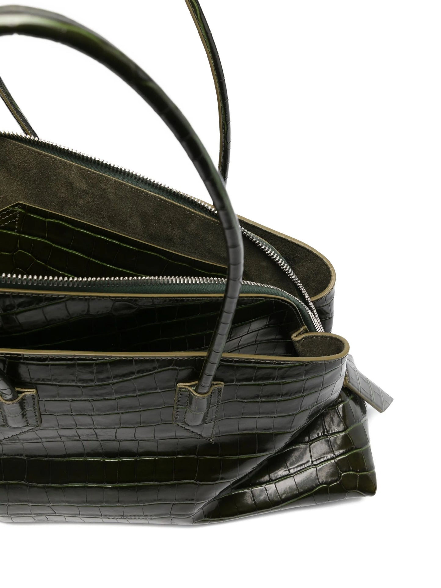La Passeggiata croc embossed medium tote bag