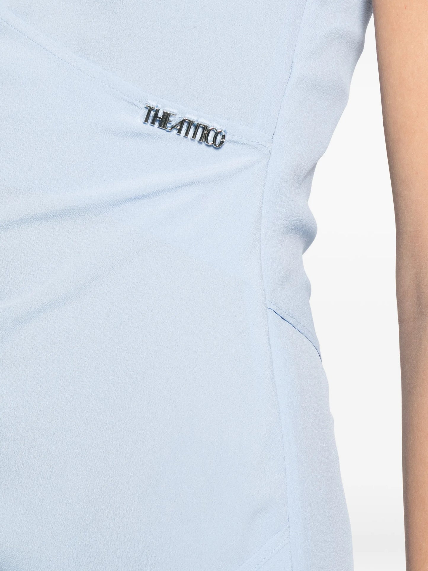 V-neck draped mini dress