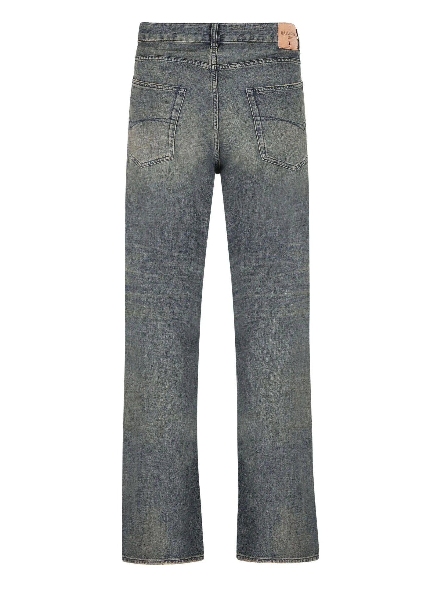 logo-patch cotton jeans