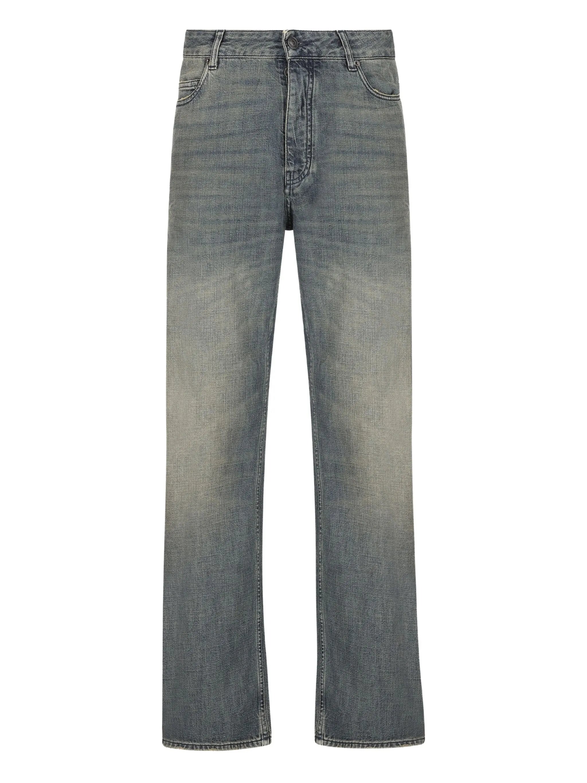 logo-patch cotton jeans