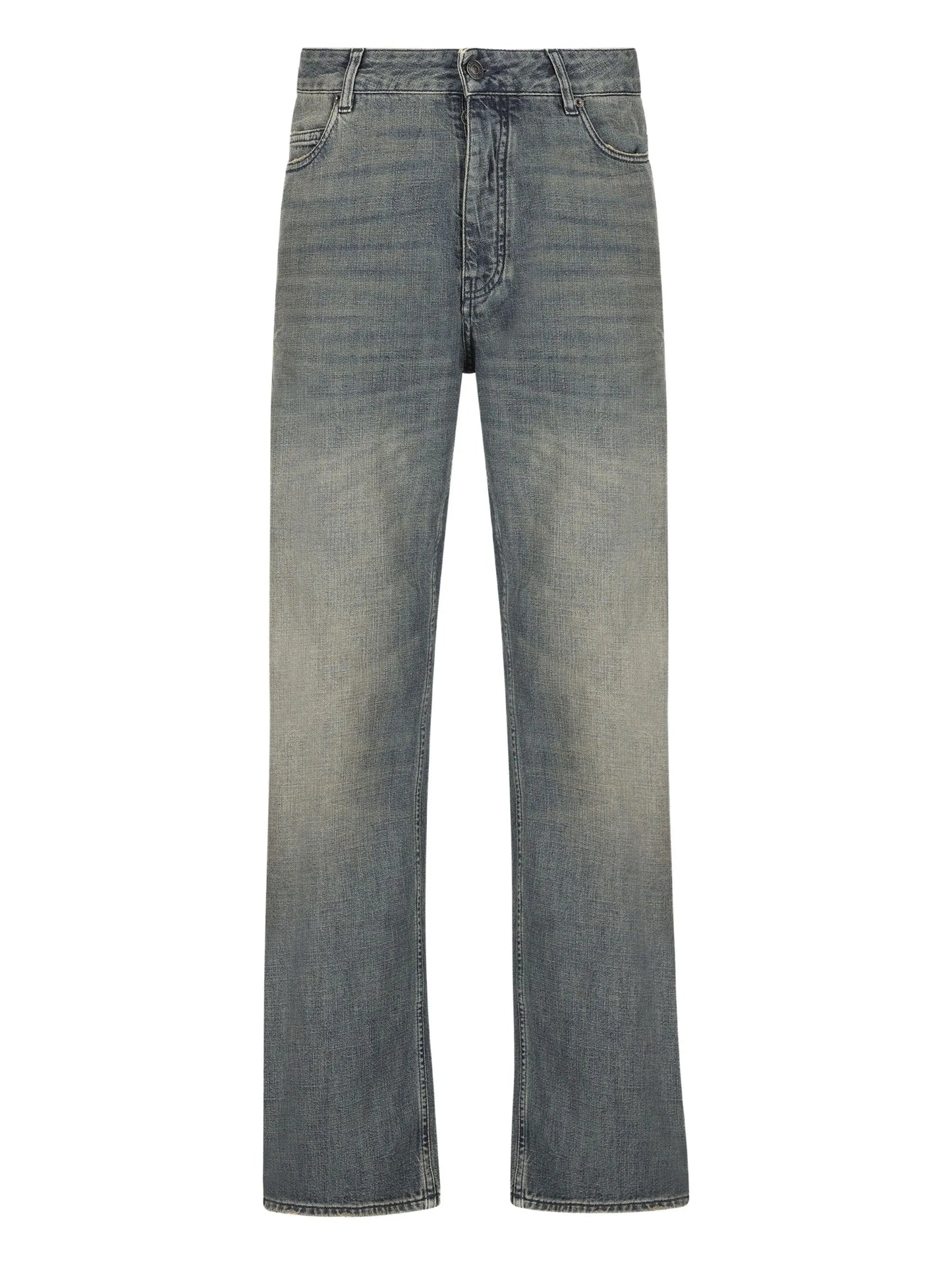 logo-patch cotton jeans