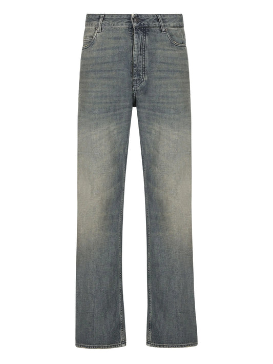 logo-patch cotton jeans