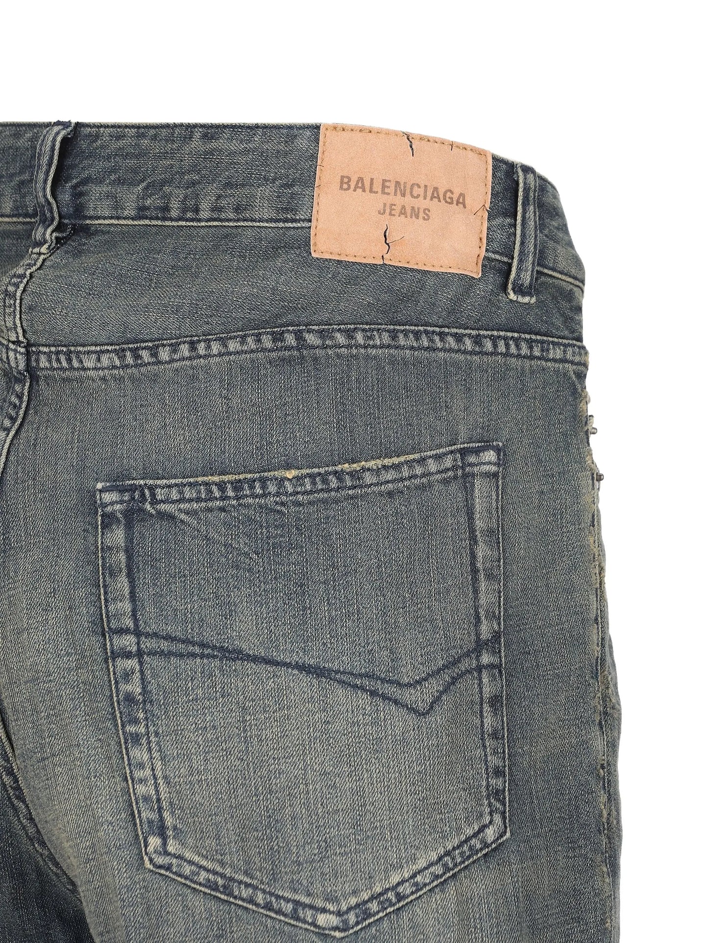 logo-patch cotton jeans