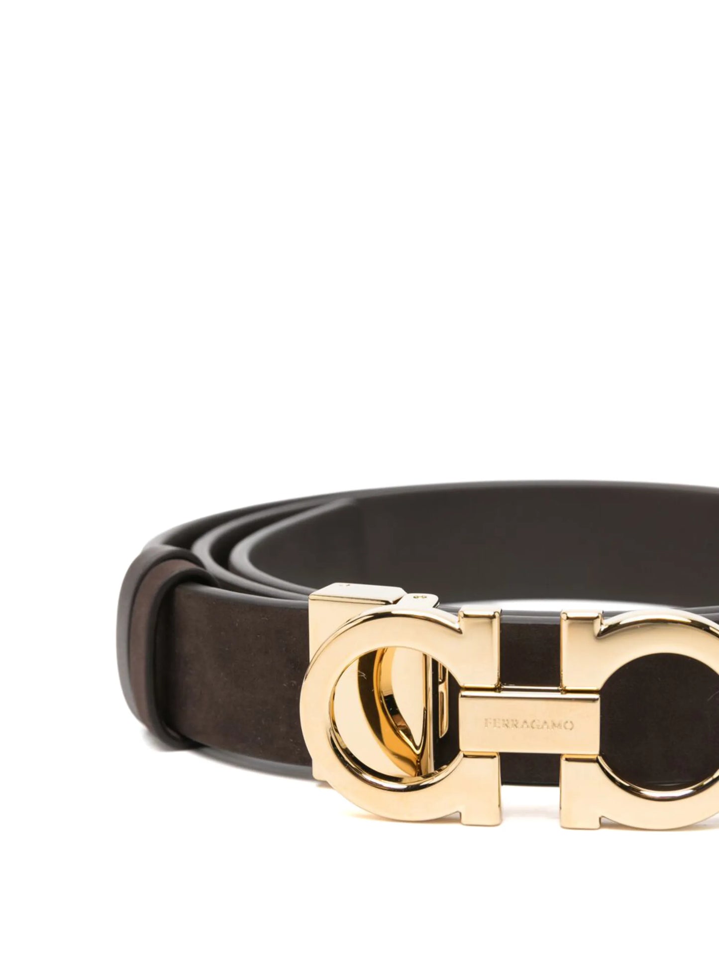 Gancini suede belt