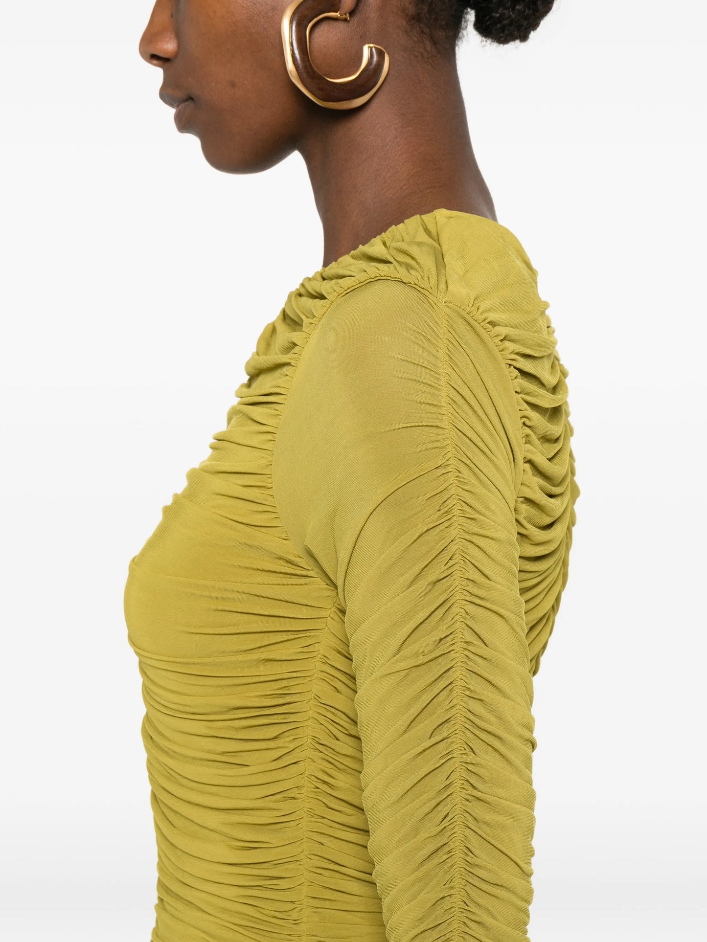 gathered detail dress