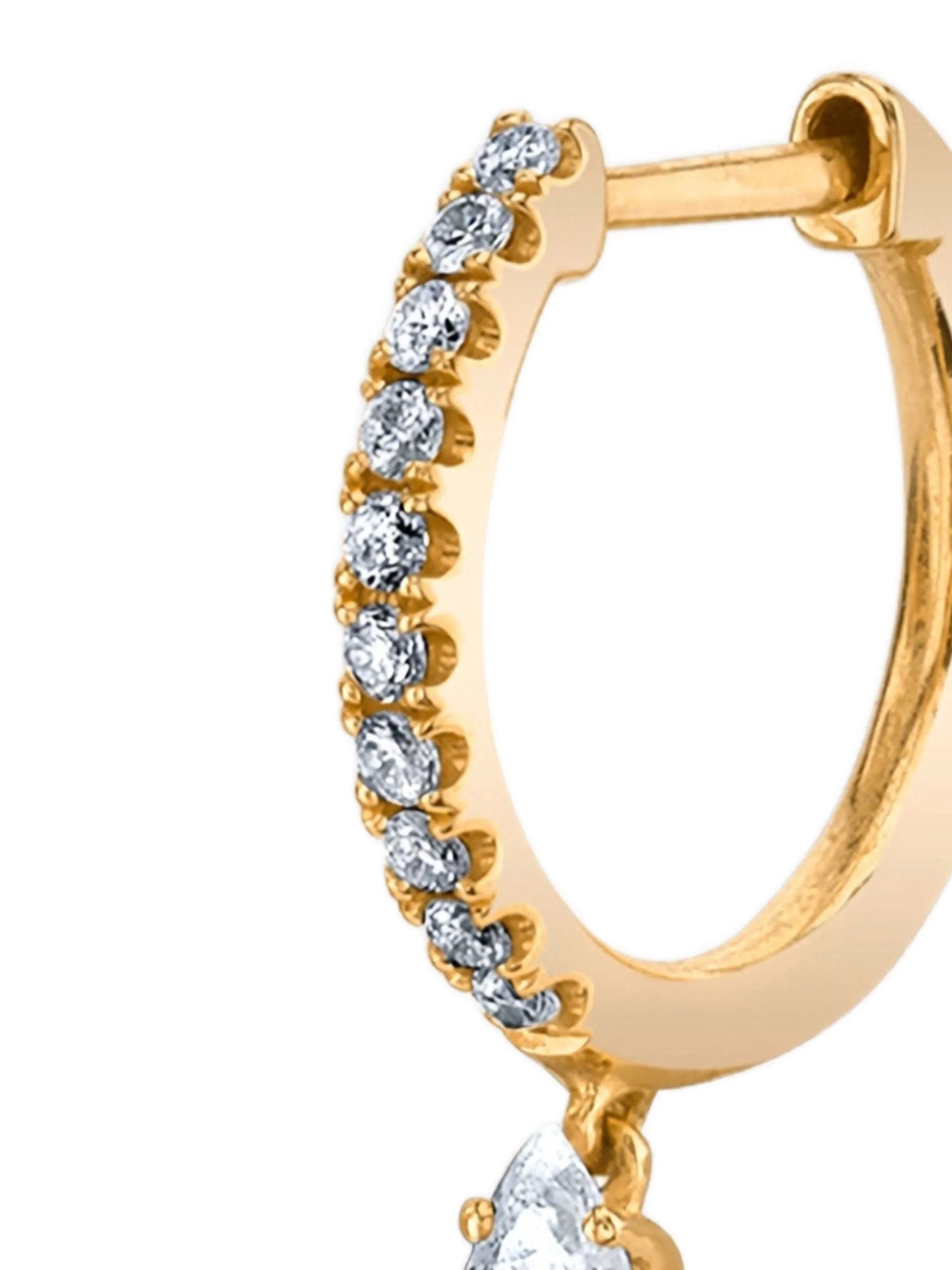 18K yellow gold diamond earrings