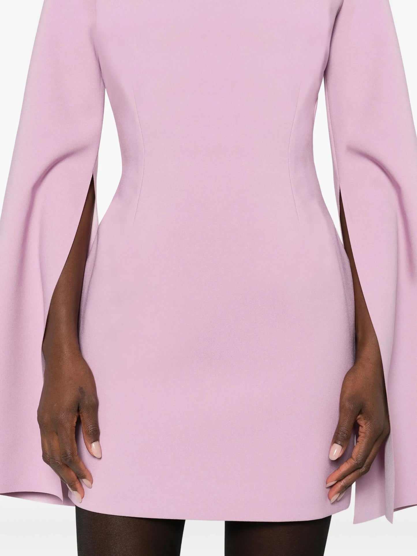 funnel-neck mini dress