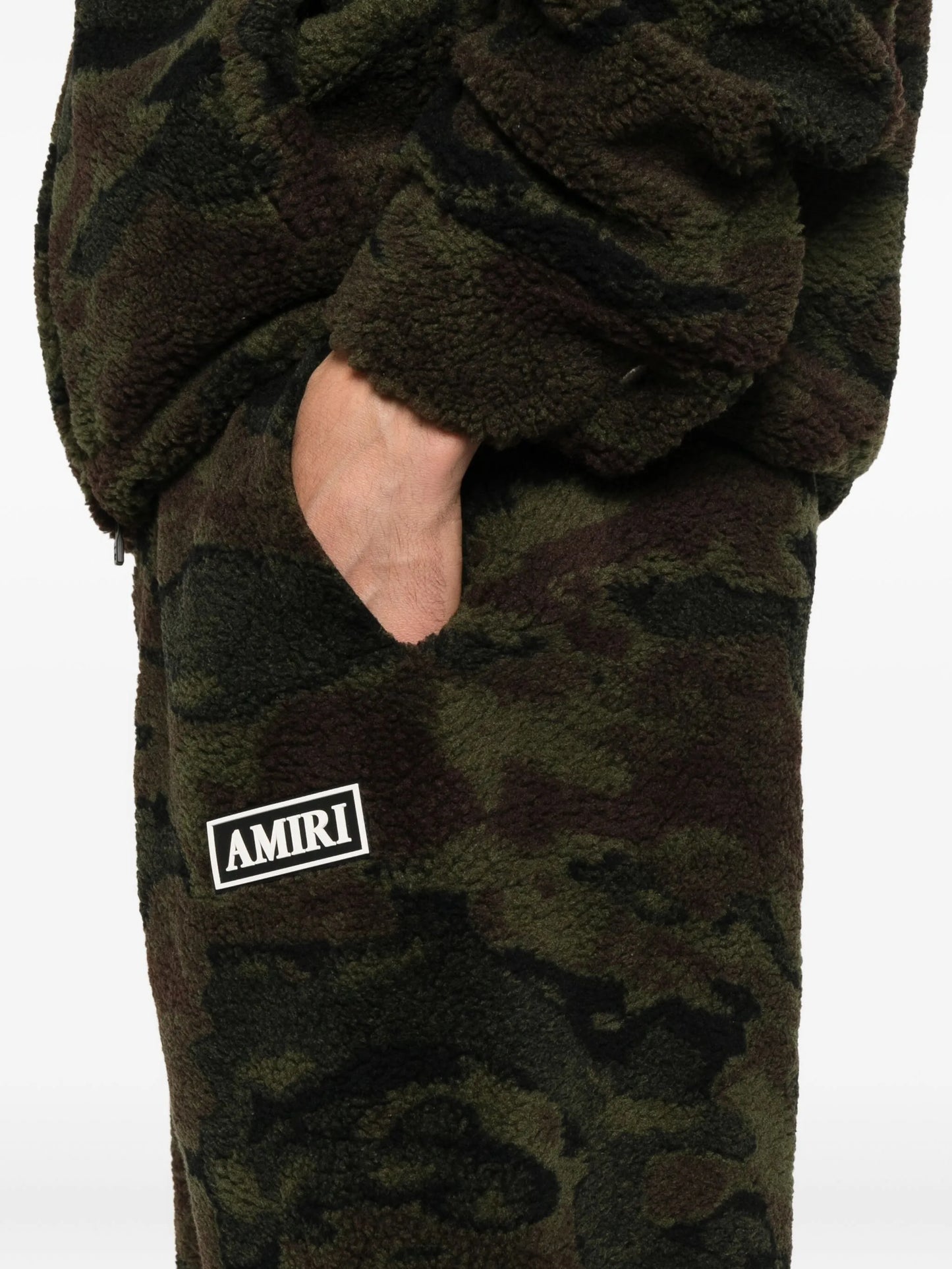 camo fleece drawstring shorts