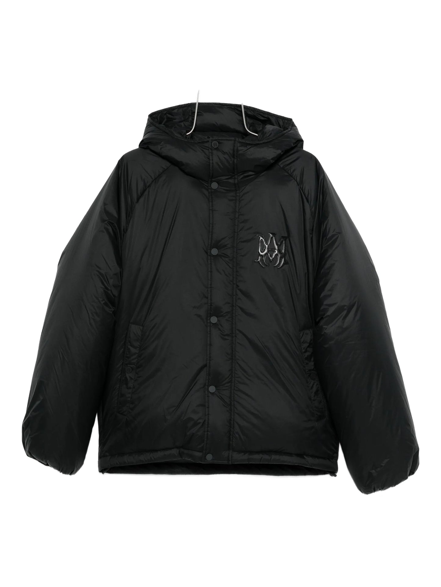 logo-patch hooded jacket