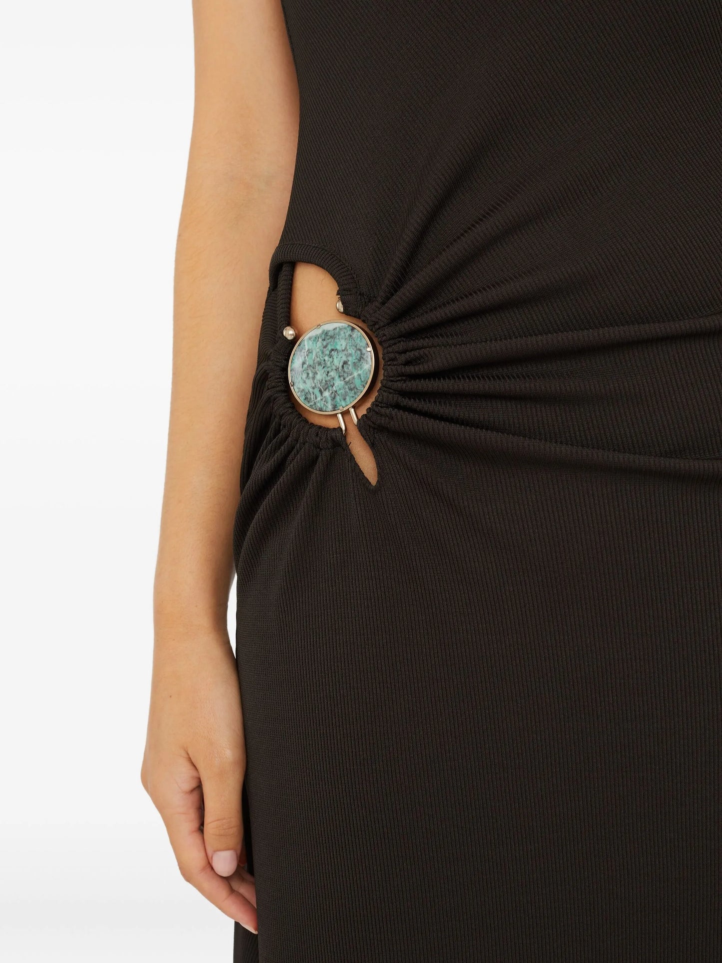 hollow mineral stone maxi dress