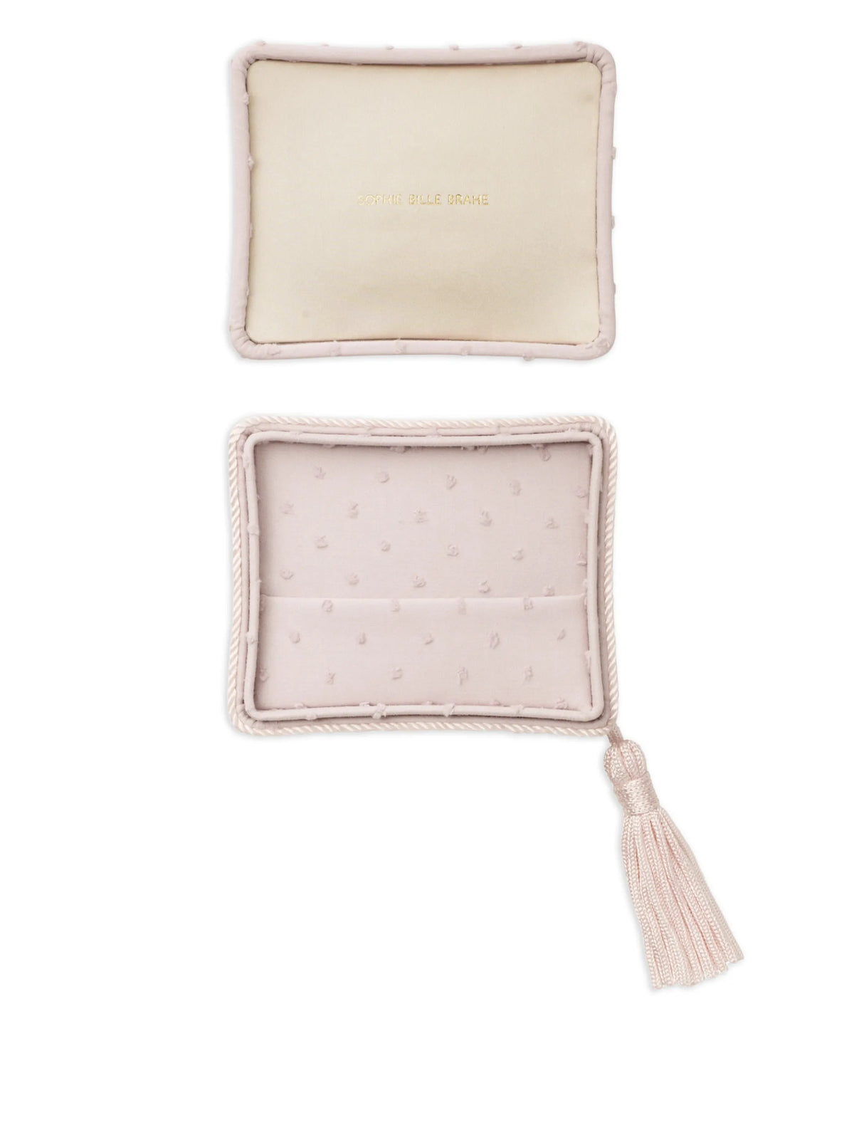 tassle-detail cotton jewellery box