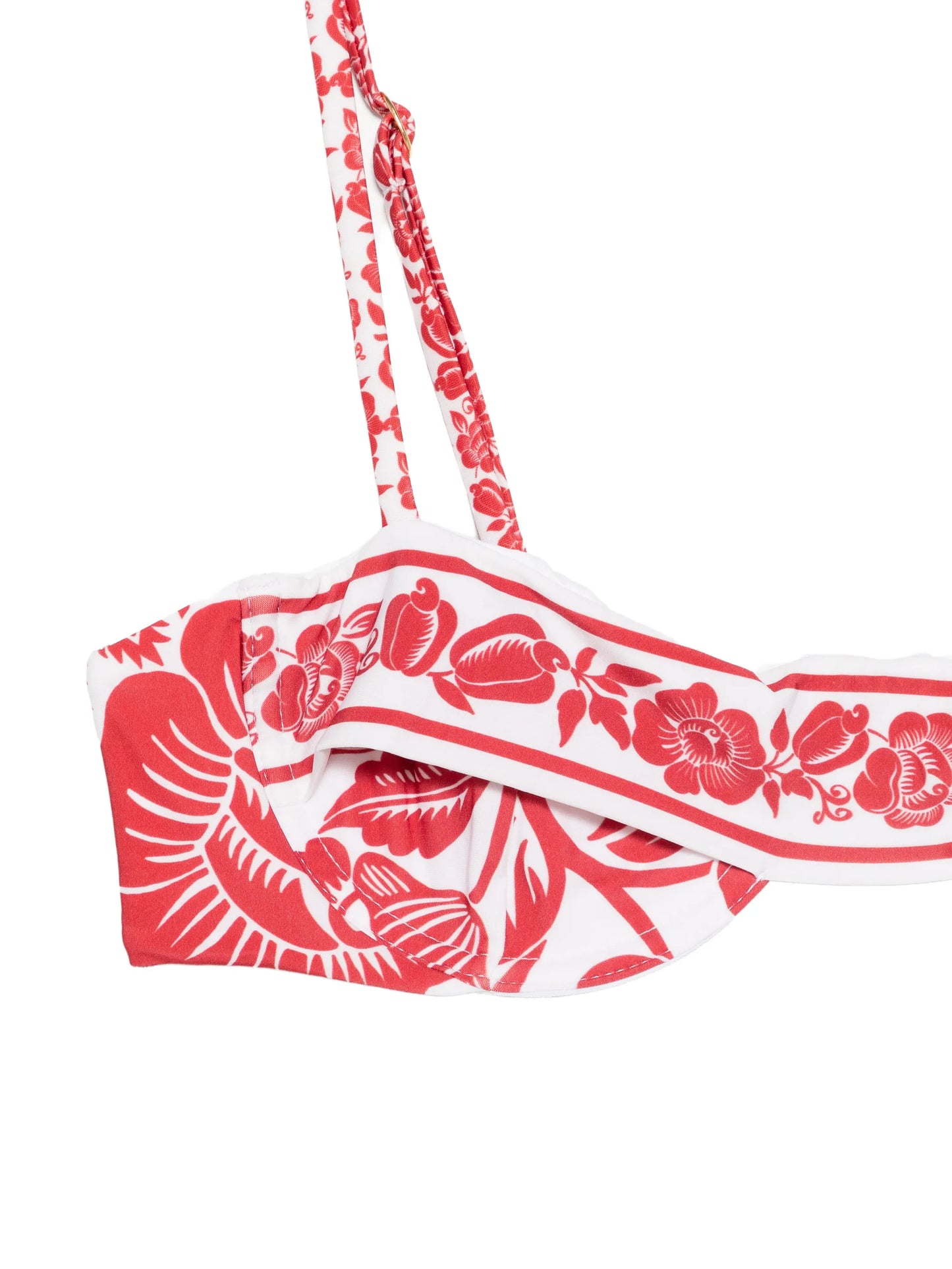 underwire floral-print bikini top