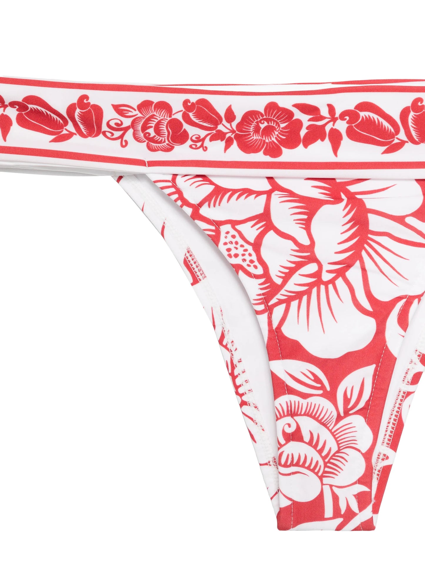 Red Cashew And Birds bikini bottoms