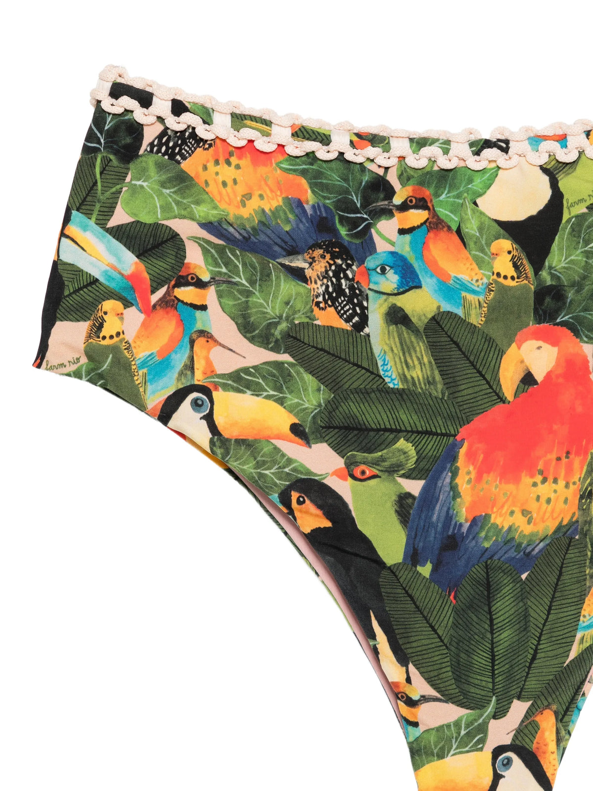 Bird Leaves high-waist bikini bottoms