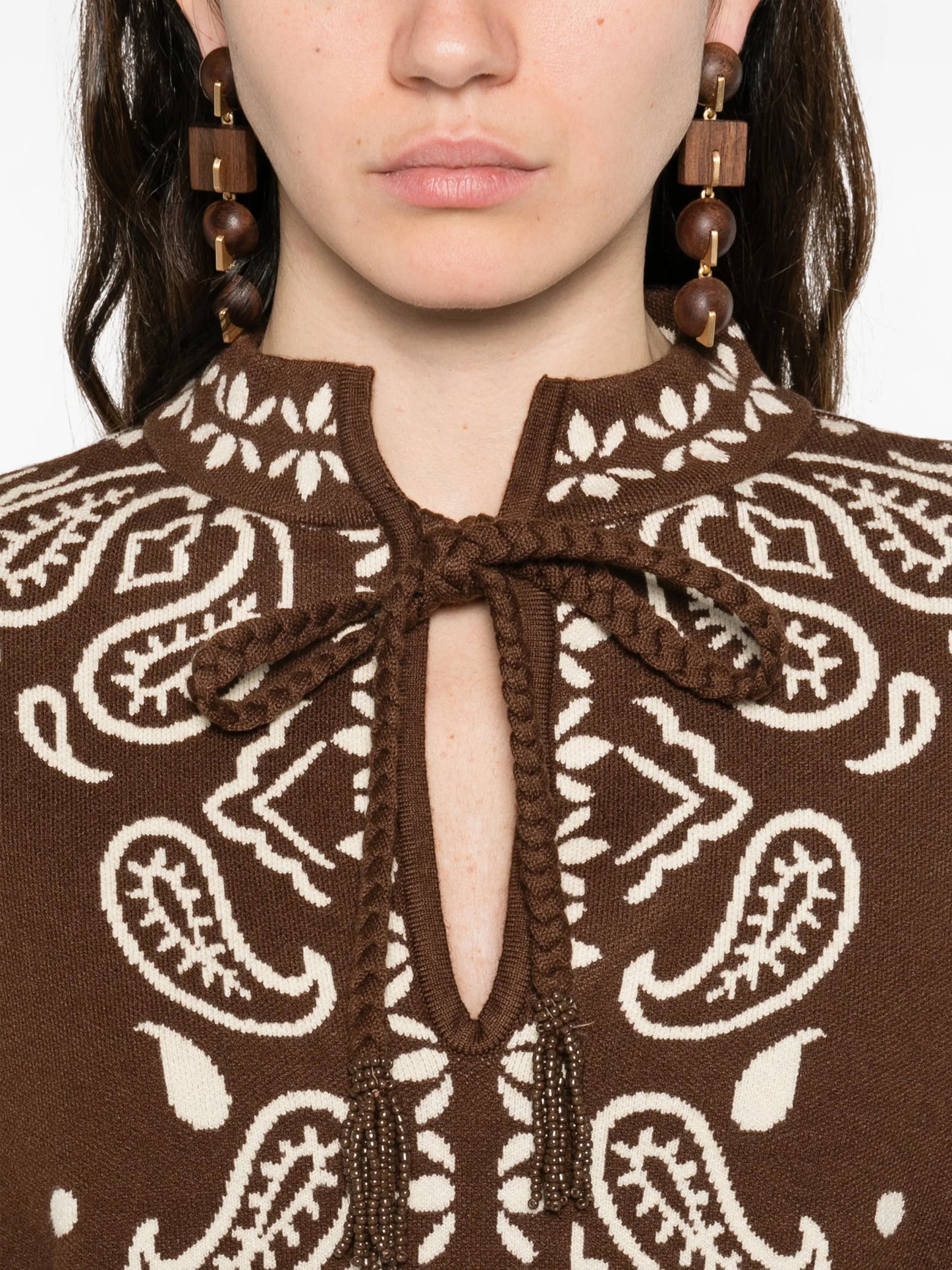 Bohemian Paisley long-sleeve sweater