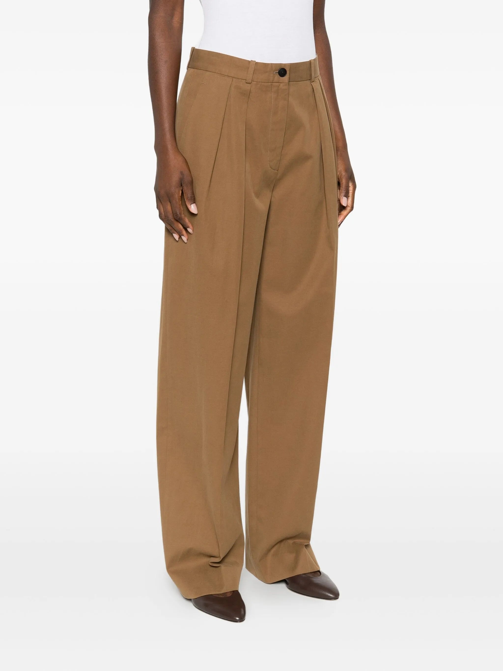Igor button pleated trousers