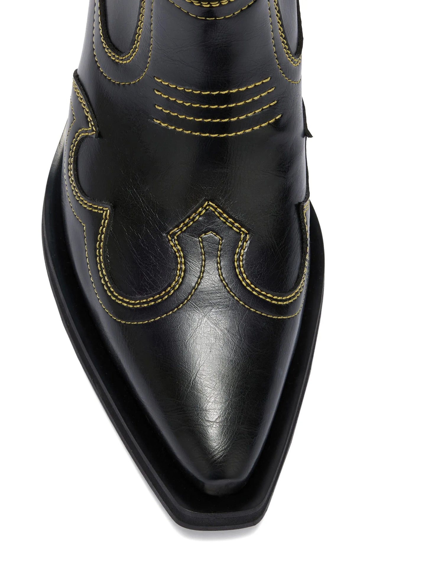 stitching pointed boots