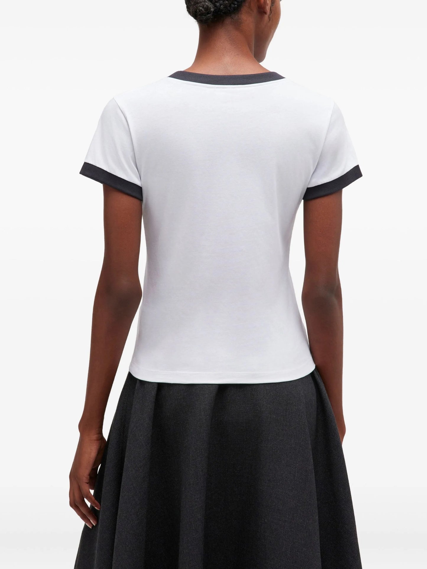 white cropped Kitty T-shirt