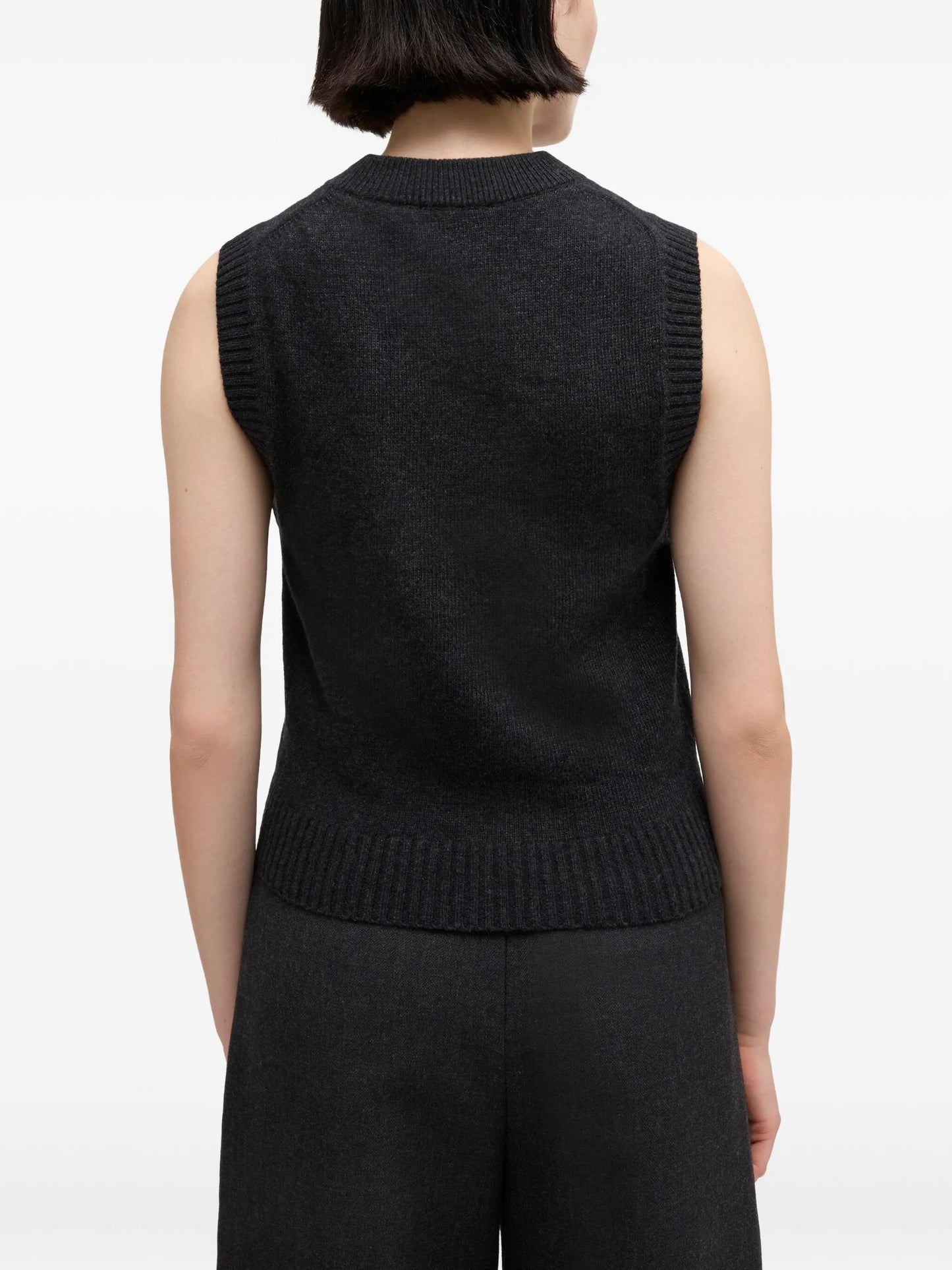 graphic knitted vest