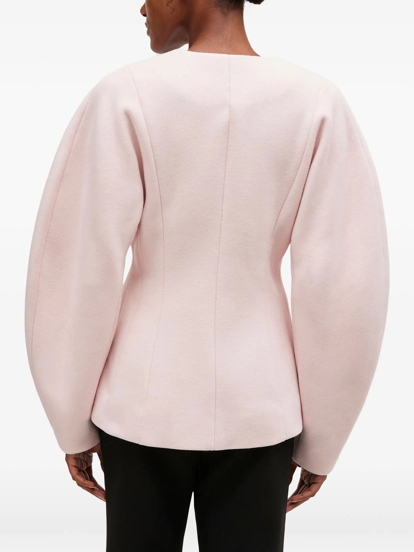 pink wool blazer