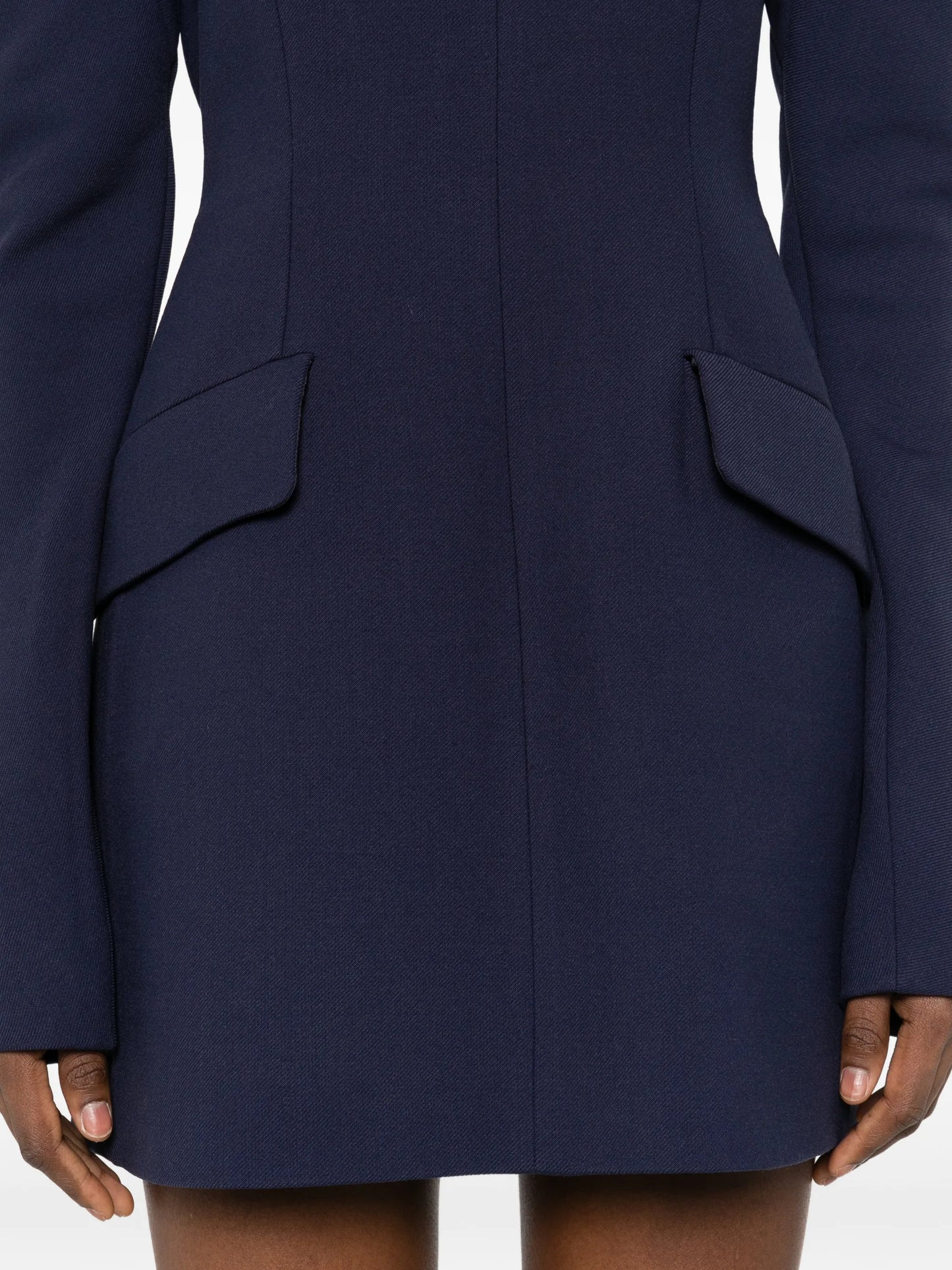 SPXTEFRITE pockets high-neck mini dress